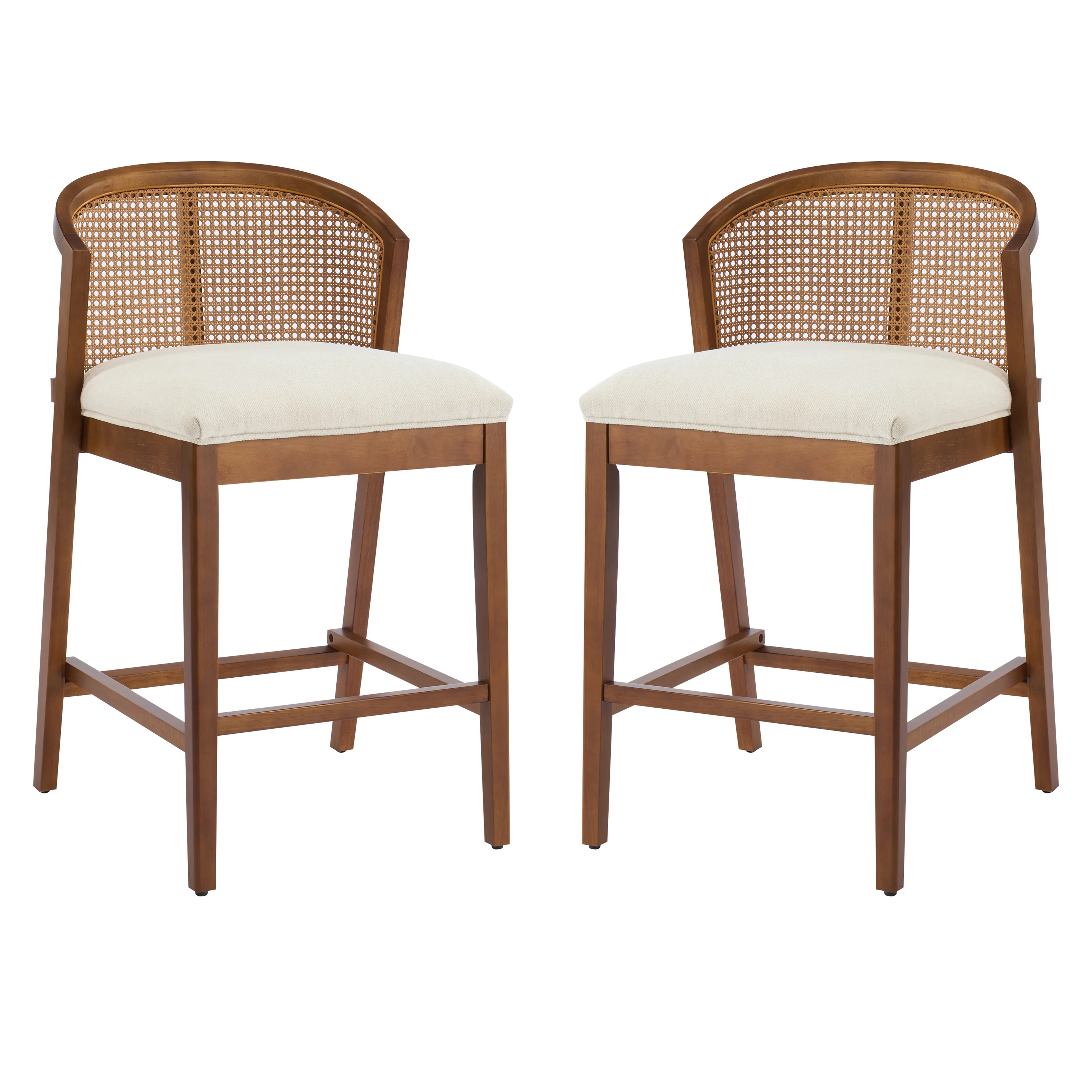 Tatti Indoor Wooden Counter Stool, Set of 2
