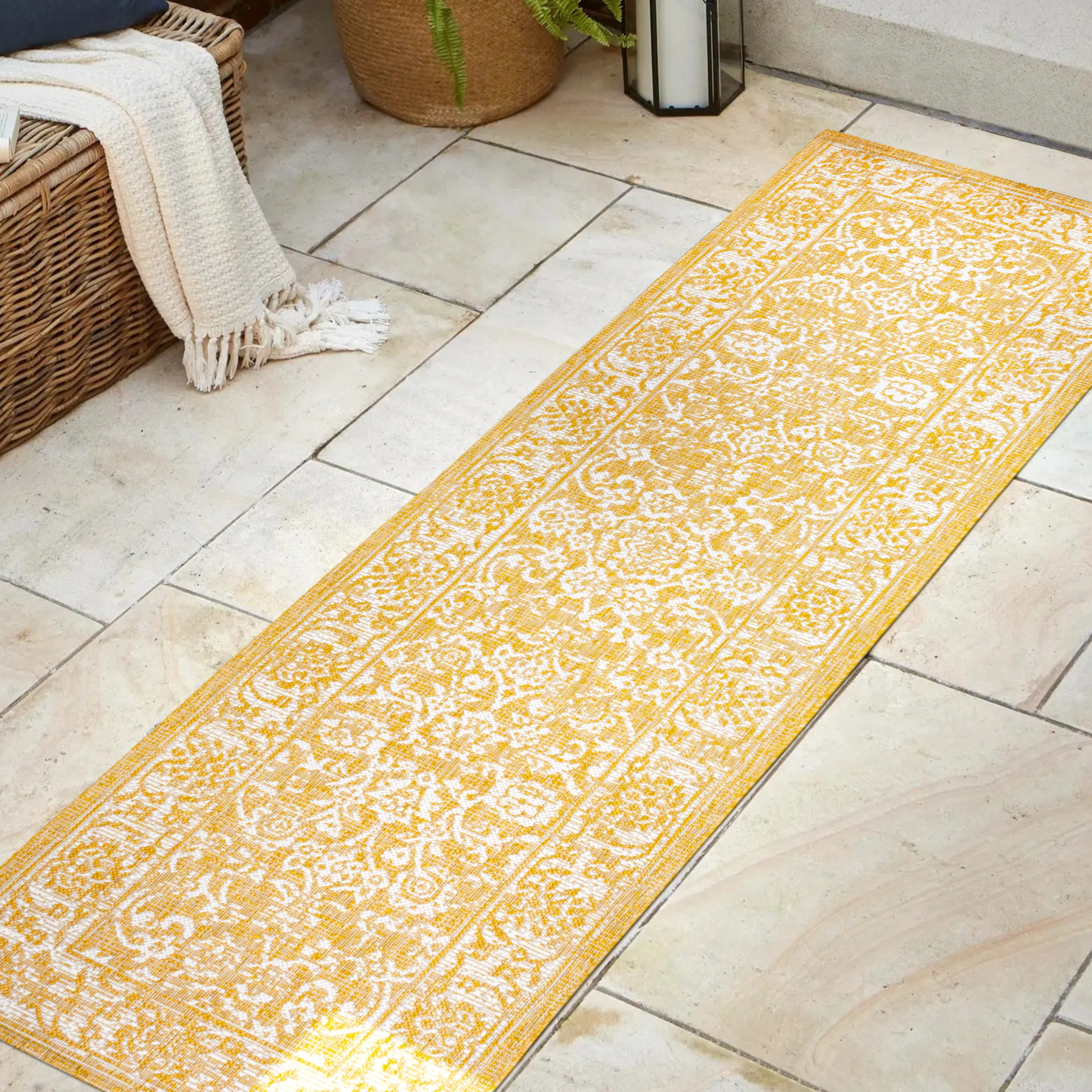 Tela Bohemian Textured Weave Floral Indoor/Outdoor Area Rug - Image 75