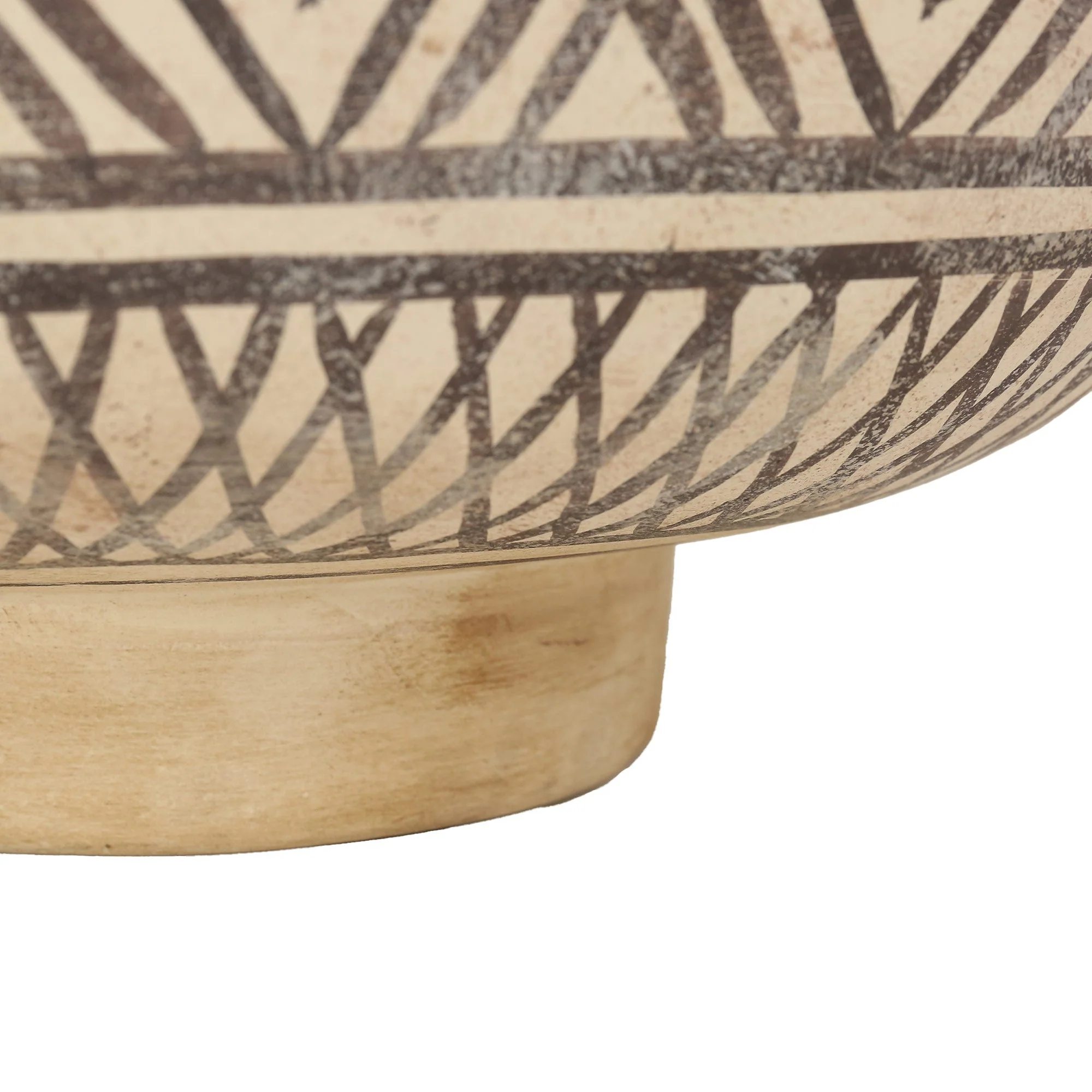 Terracotta Linear Abstract Decorative Bowl - Image 3