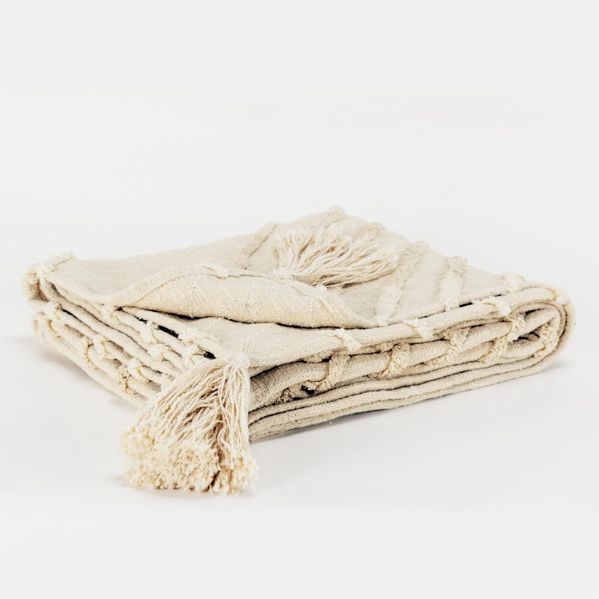 Geometric 100% Woven Textured Cotton Throw - Image 20