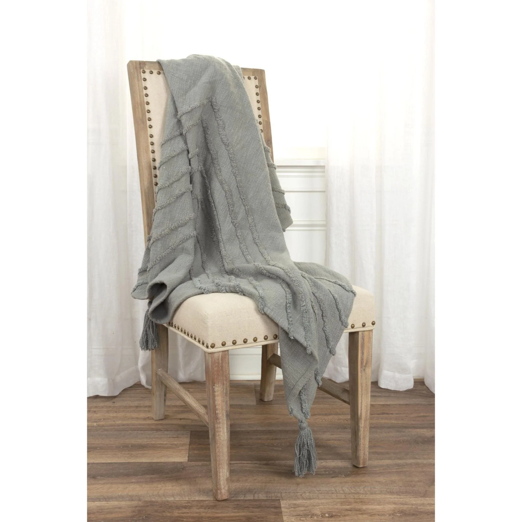 Geometric 100% Woven Textured Cotton Throw - Image 26