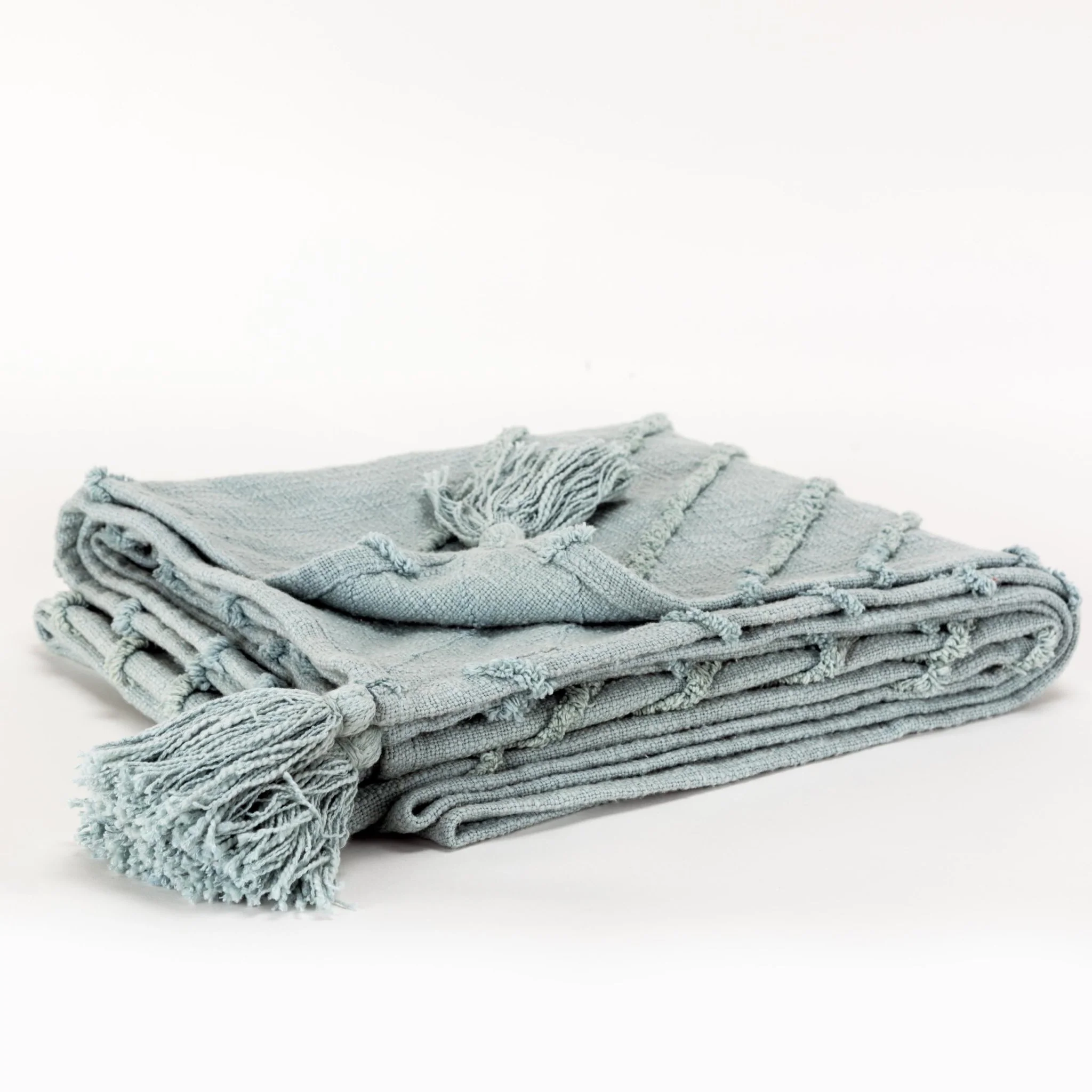 Geometric 100% Woven Textured Cotton Throw - Image 8