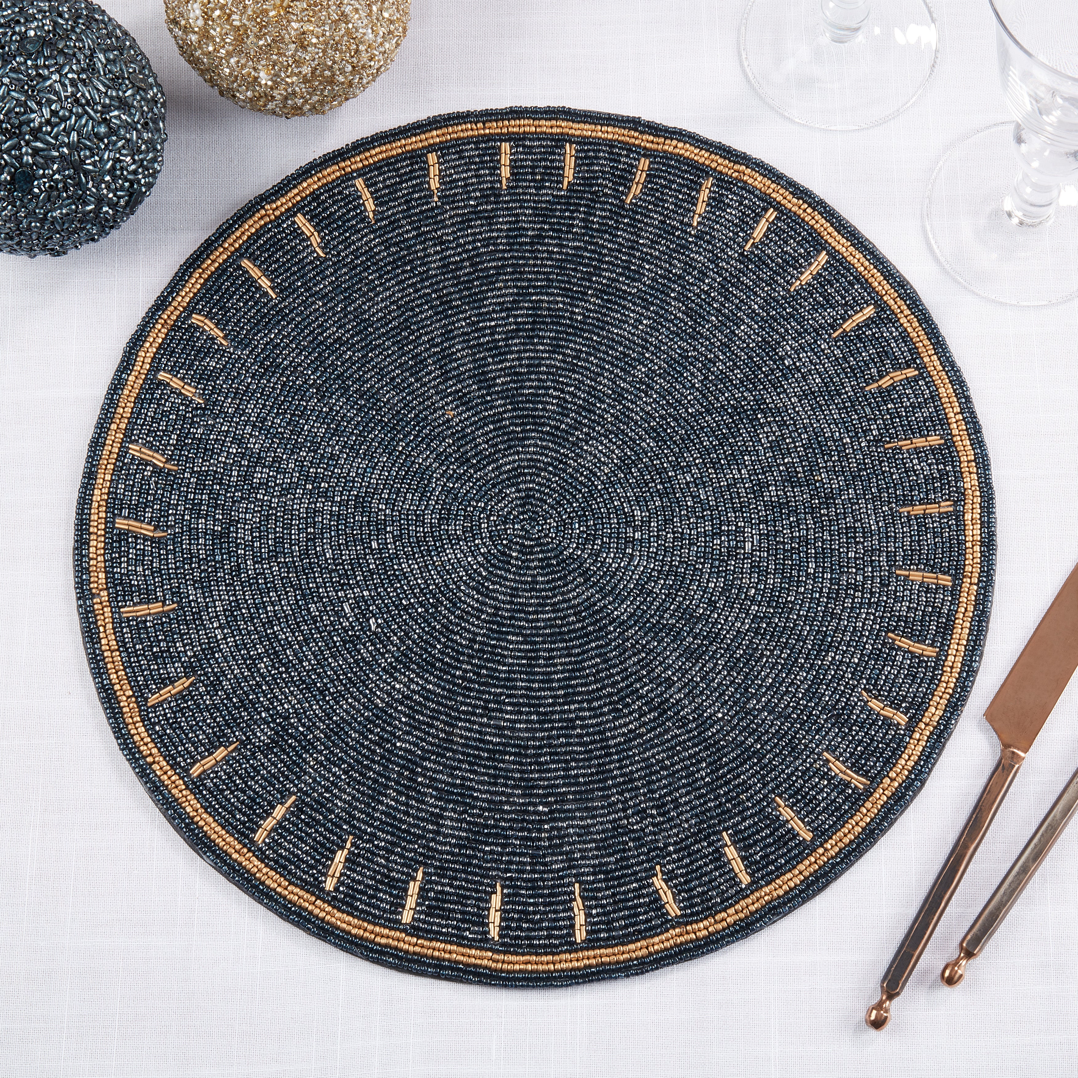 Timeless Glamour Beaded Placemat, Set of 4 - Image 8