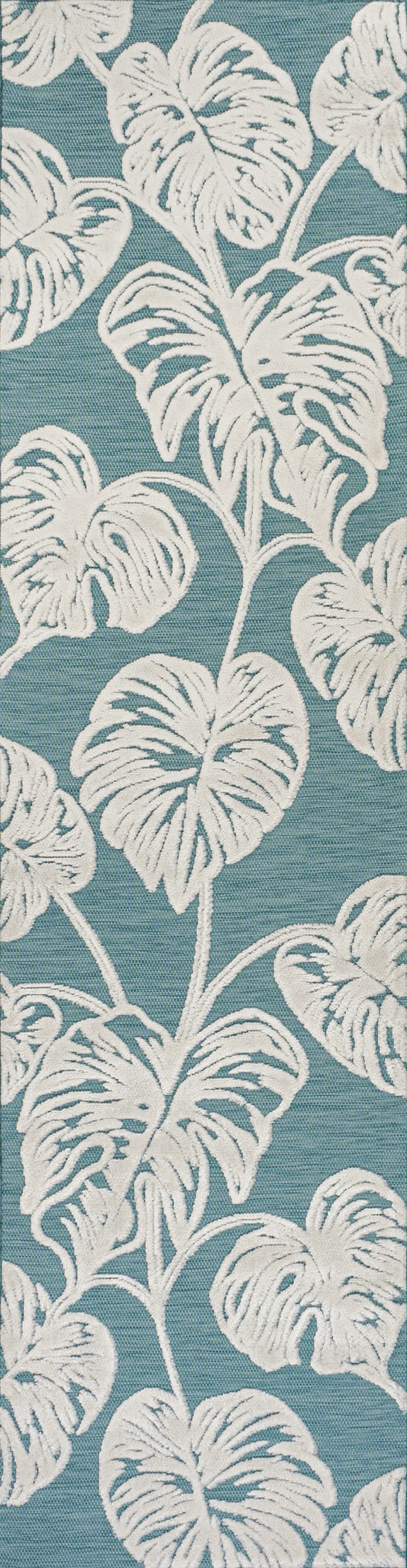 Tobago High-Low Two-Tone Monstera Leaf Indoor/Outdoor Area Rug - Image 18