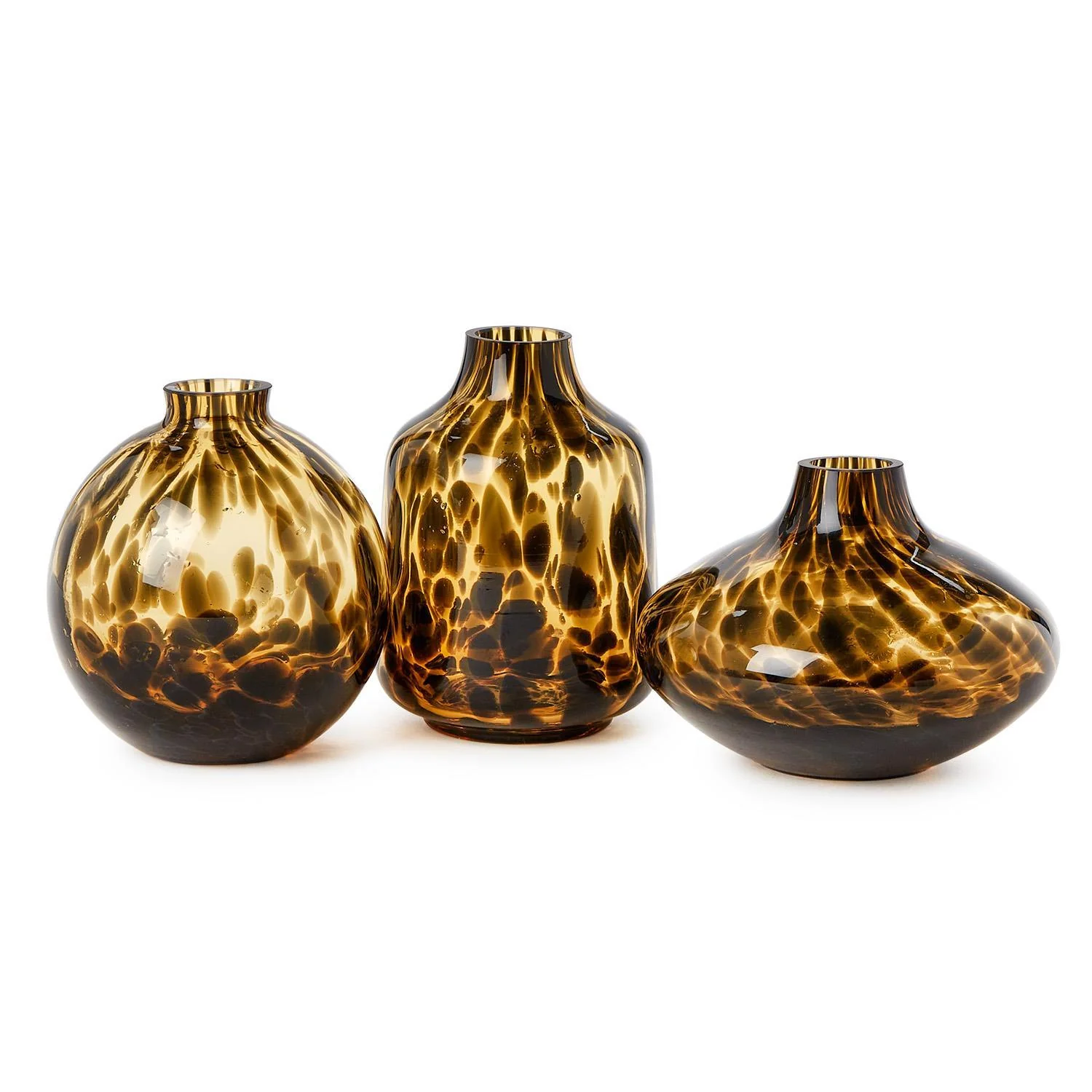Tortoise Print Vases, Set of 3 - Image 3