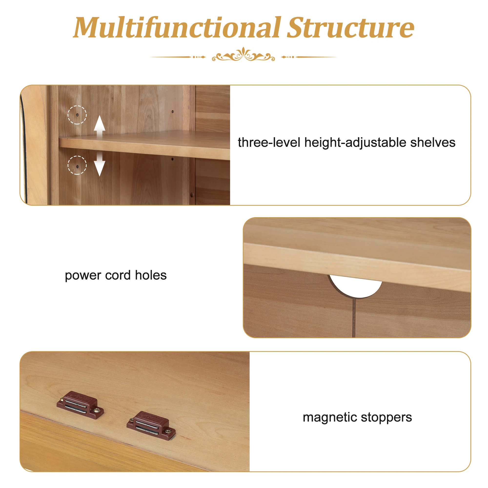 4-Door Large Storage Sideboard - Image 31