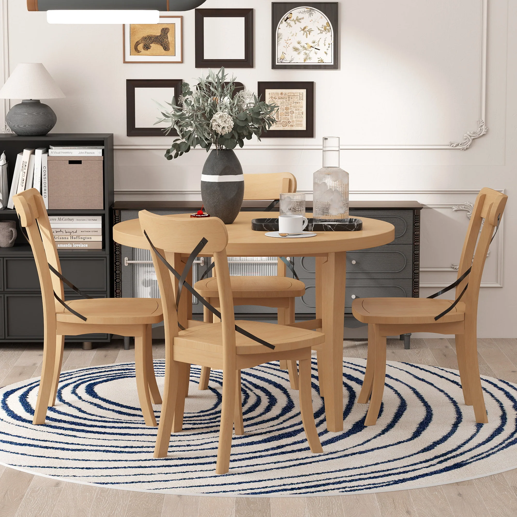 5-Piece Farmhouse Dining Set - Image 25