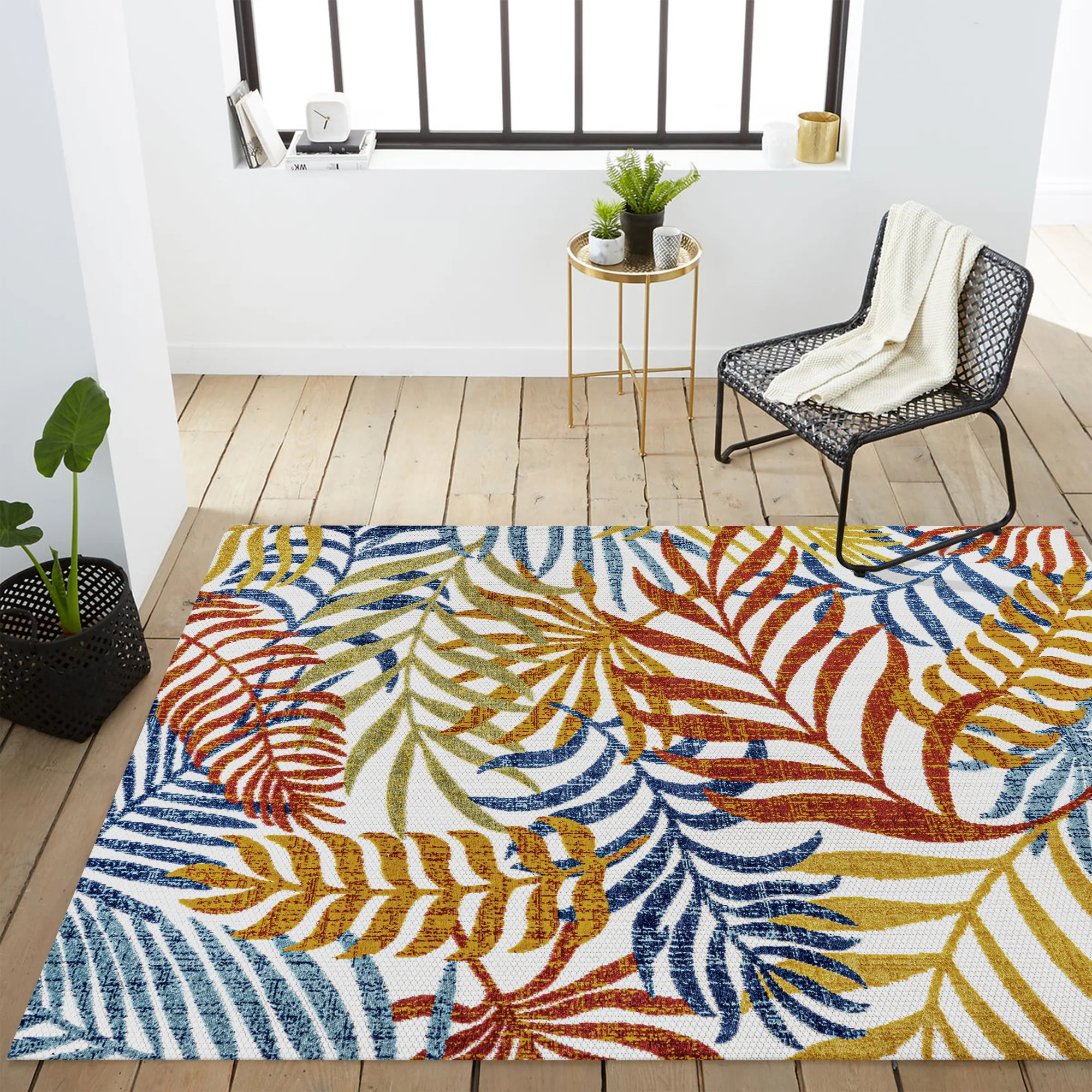 Tropics Palm Leaves Indoor/Outdoor Area Rug - Image 11
