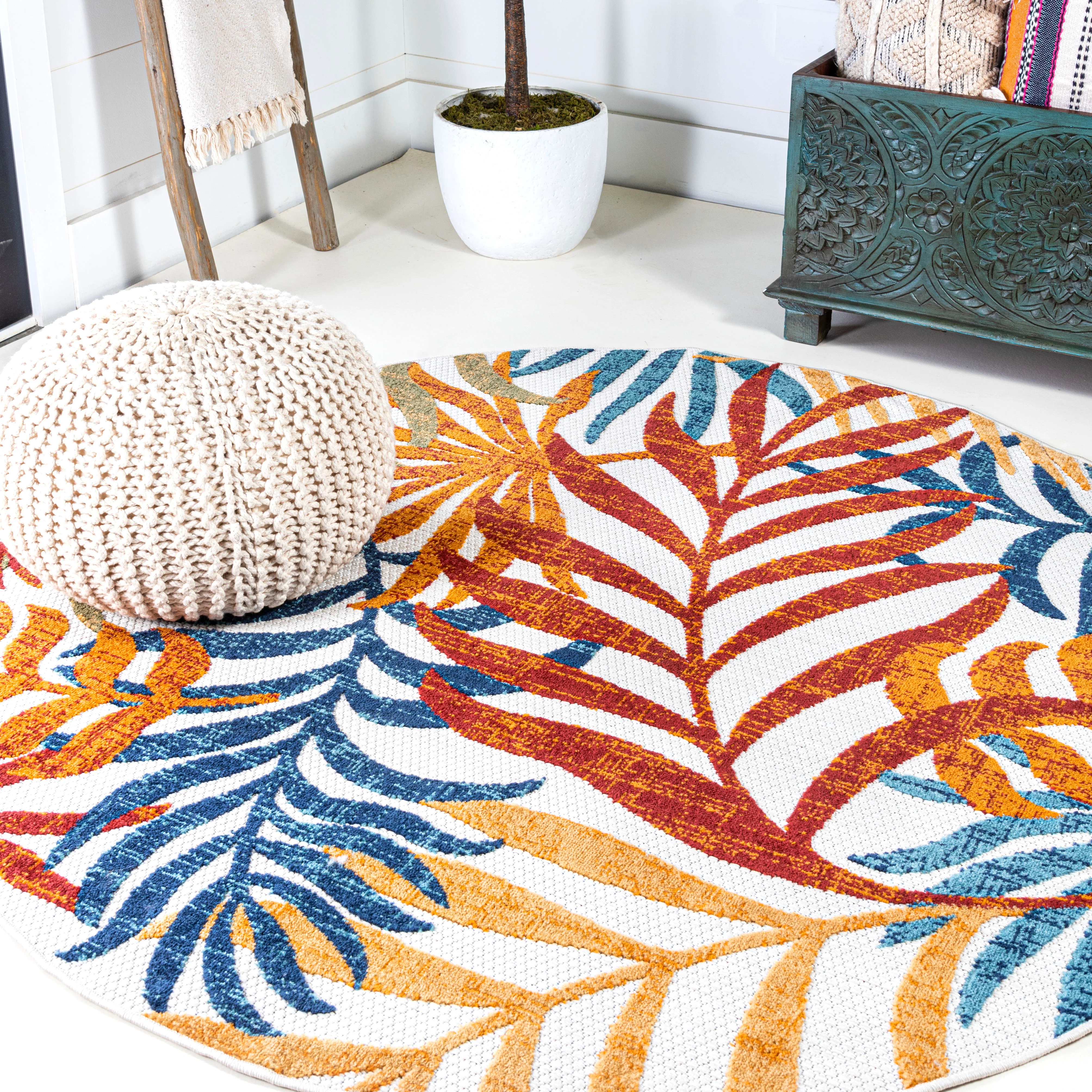 Tropics Palm Leaves Indoor/Outdoor Area Rug - Image 12