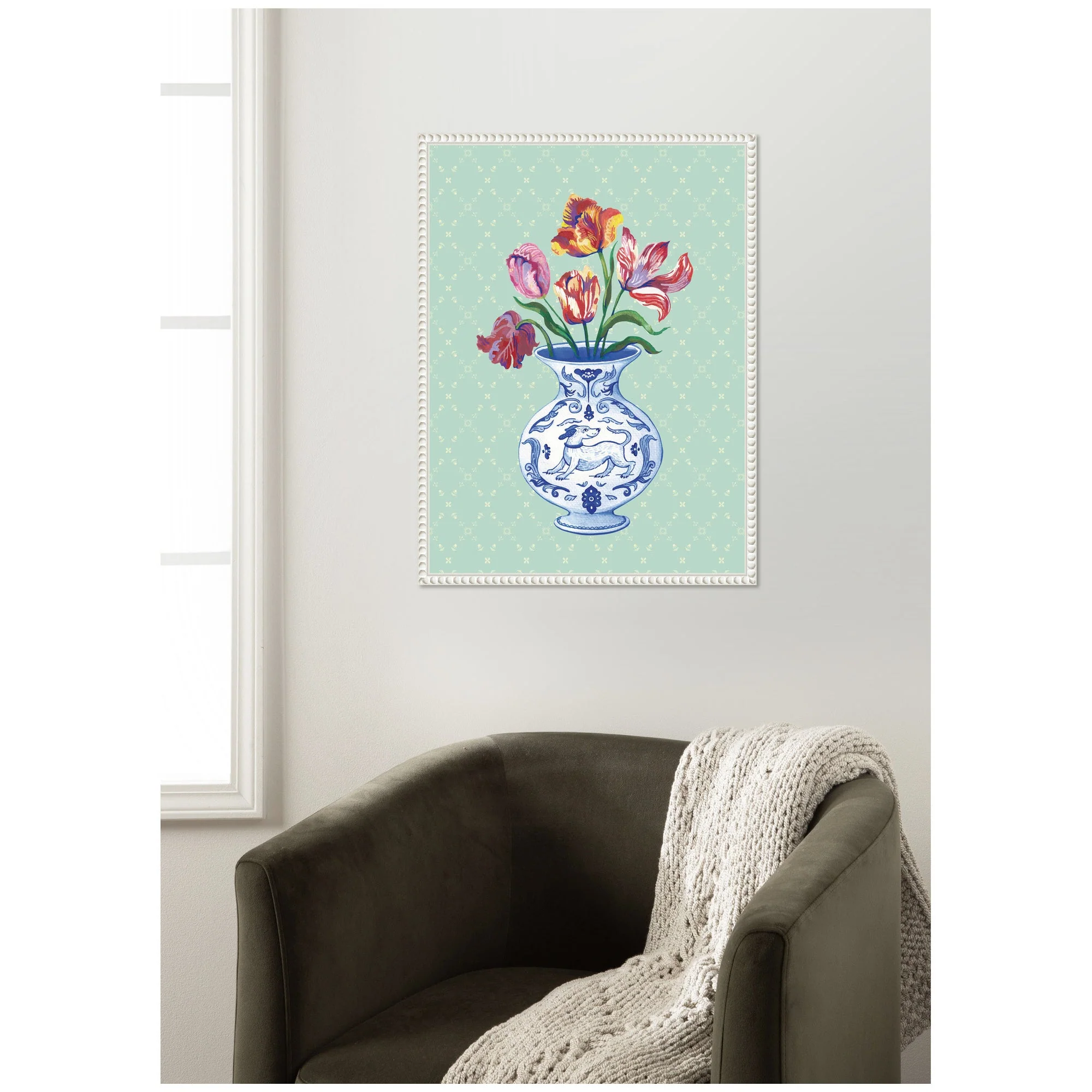 Tulip Vase by Lucia Gianello Framed Canvas Wall Art Print - Image 5
