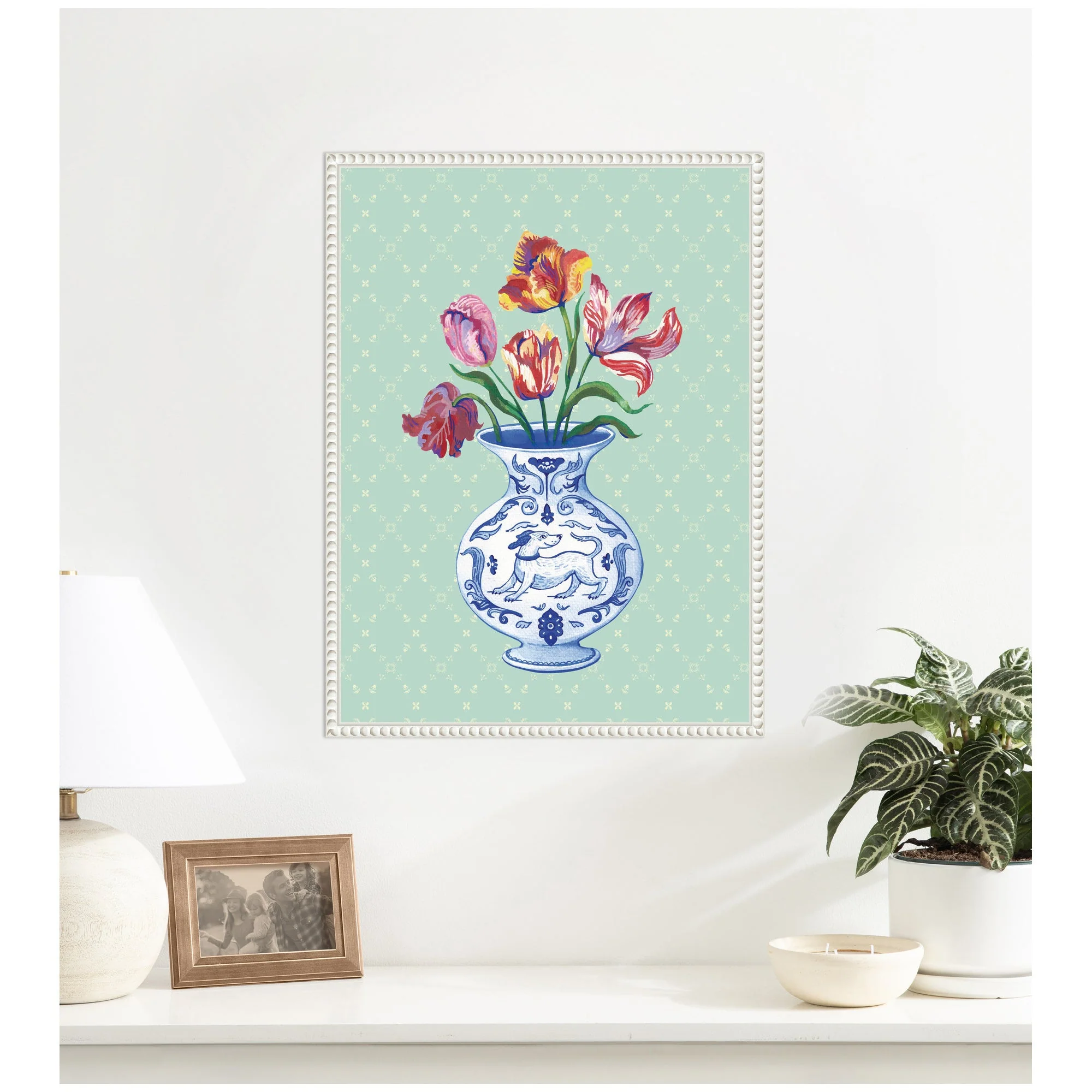 Tulip Vase by Lucia Gianello Framed Canvas Wall Art Print - Image 6