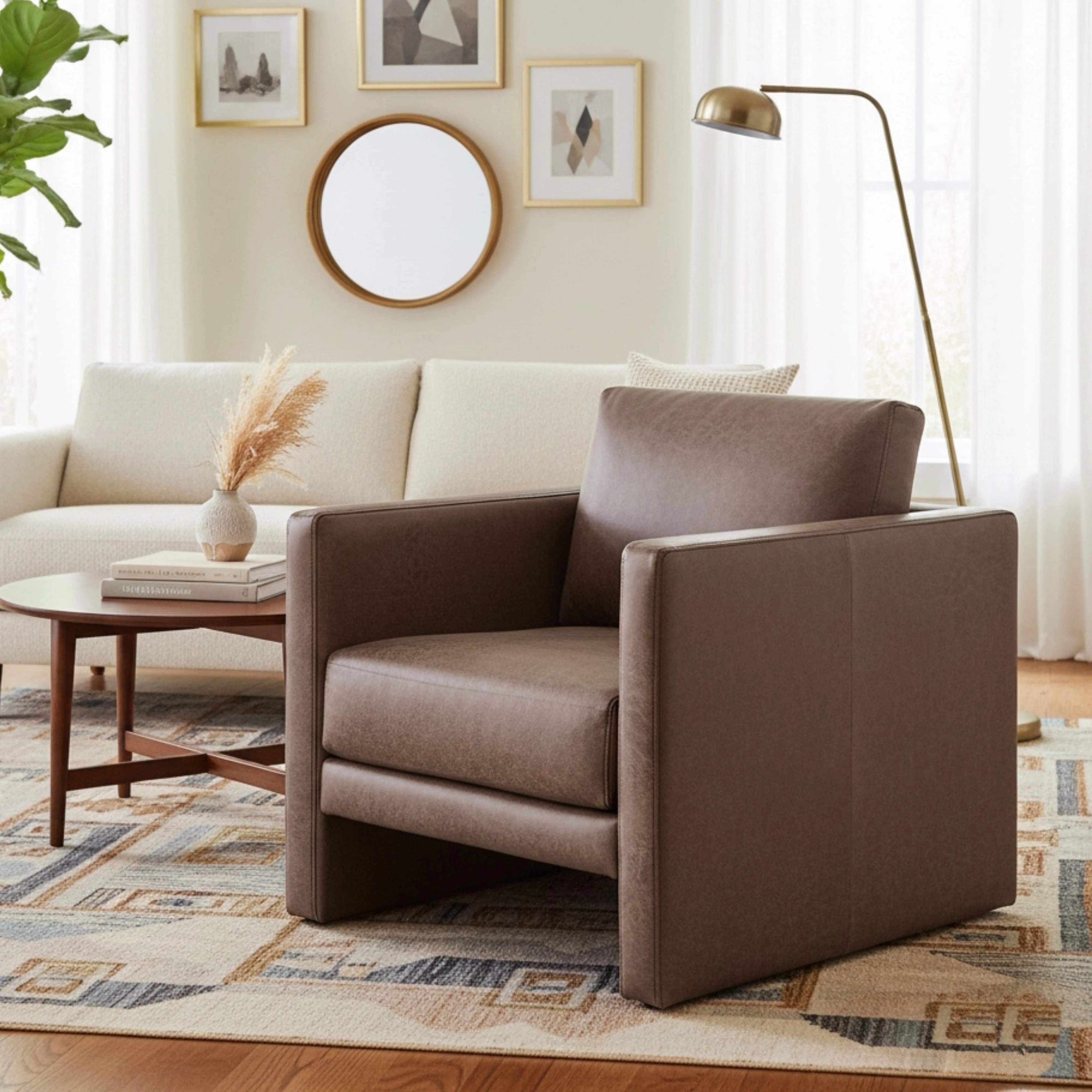 Tulo Faux Leather Arm Chair - Image 24
