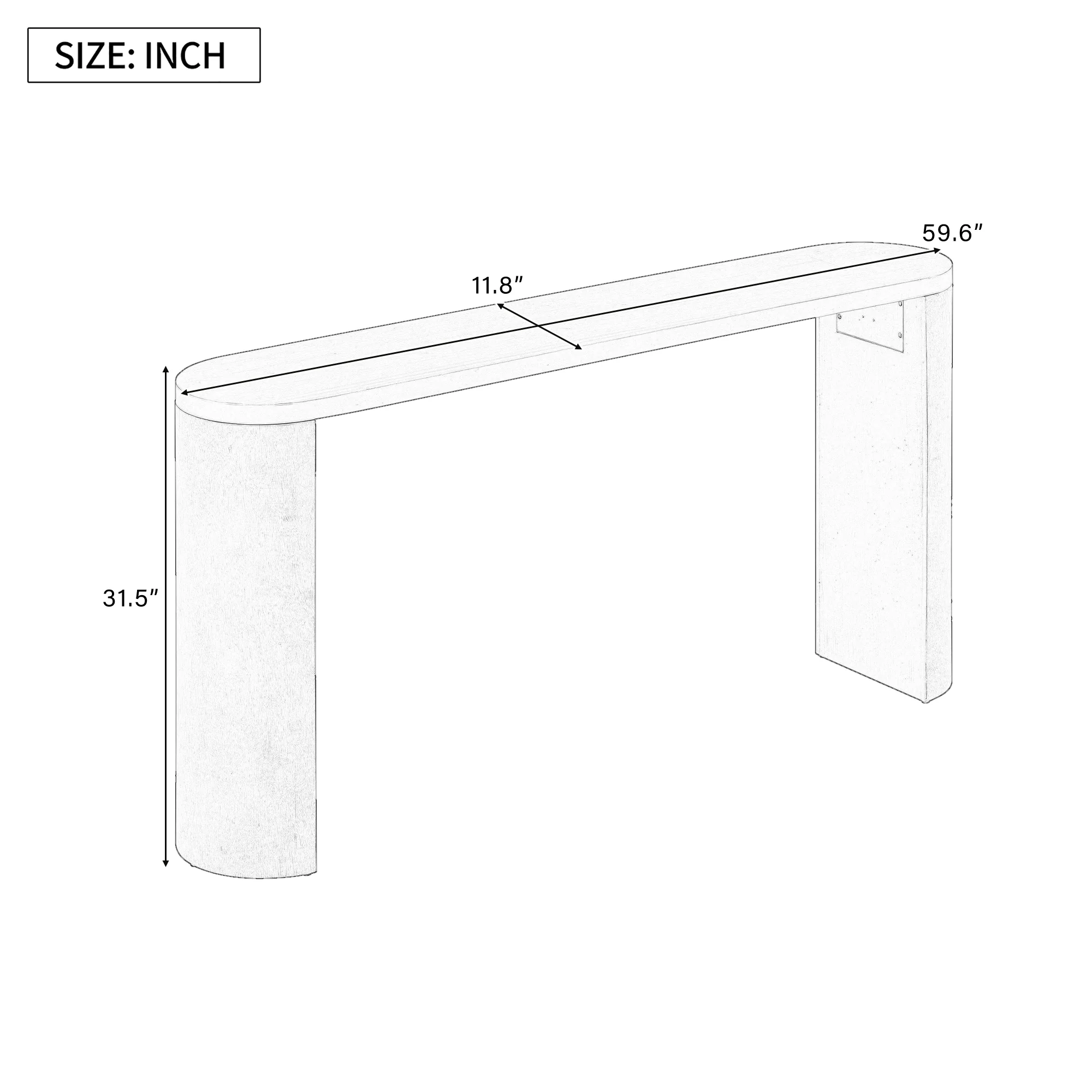 Simple Modern Console Table - Image 8