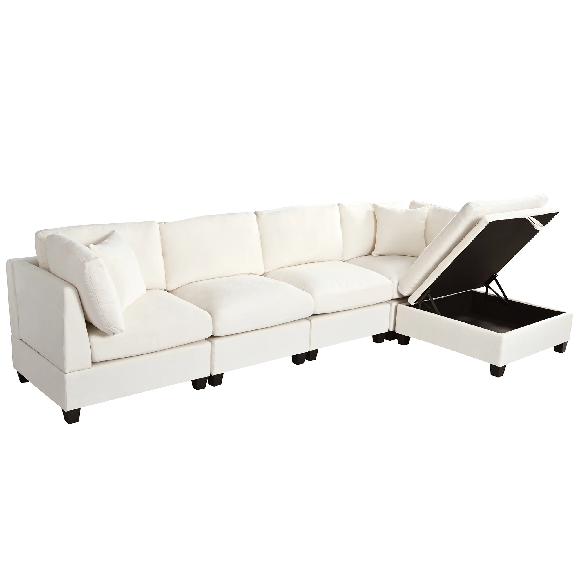 Modular Sofa with Storage Ottoman - Image 15