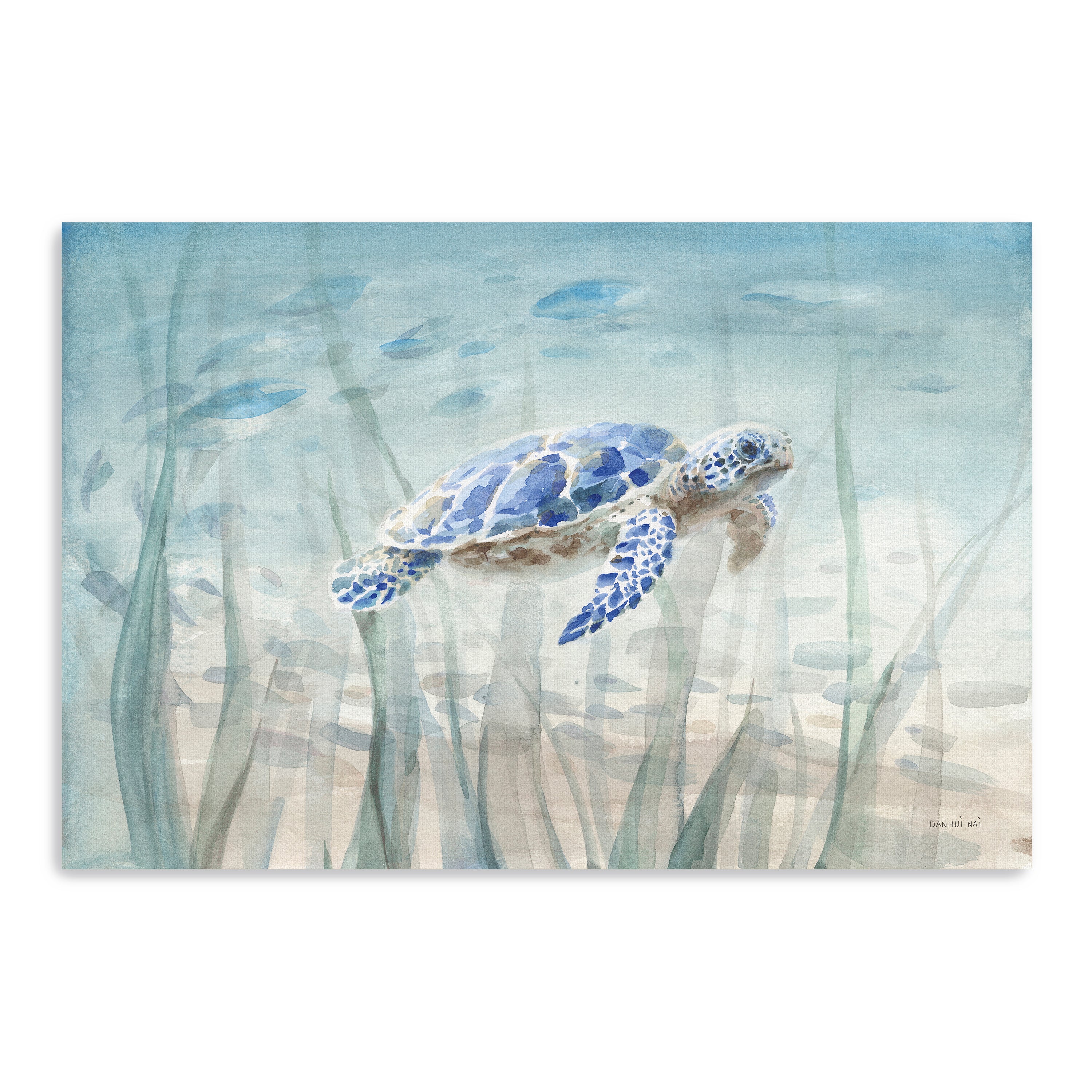 Undersea Turtle Canvas Giclee
