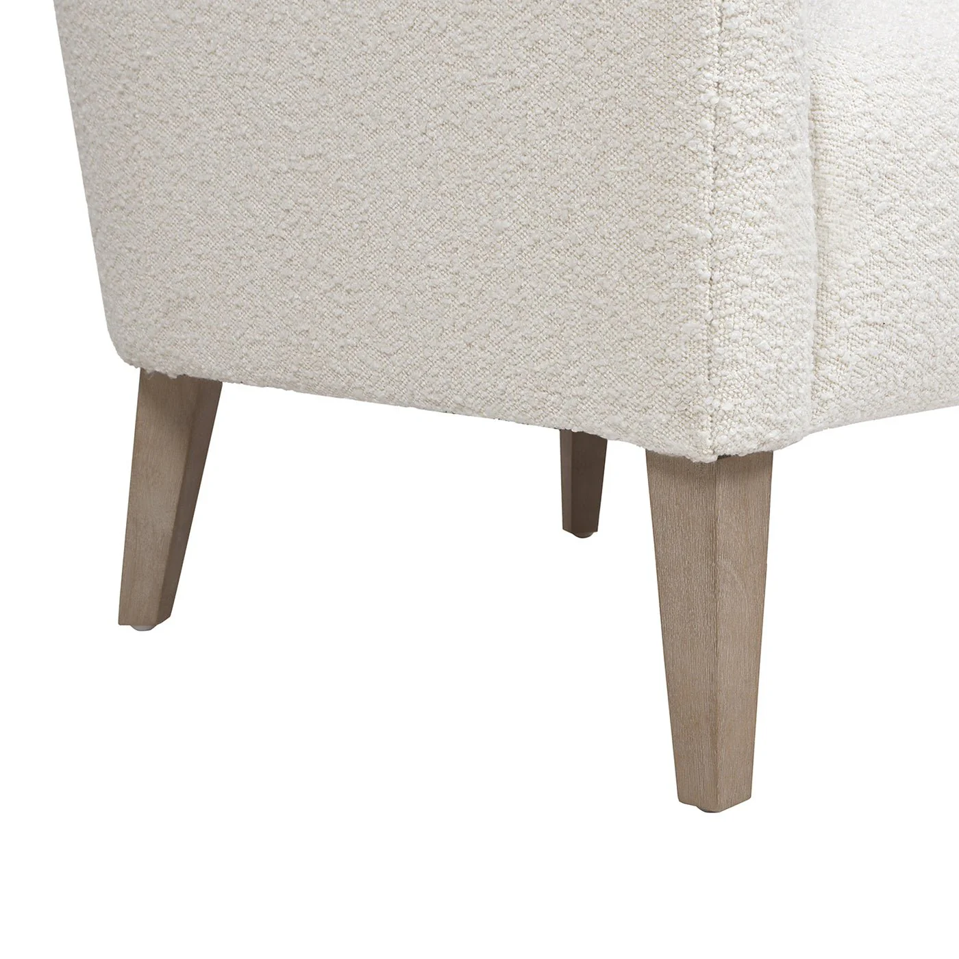 Upholstered Accent Chair with Curved Arms and Wood Legs - Image 7