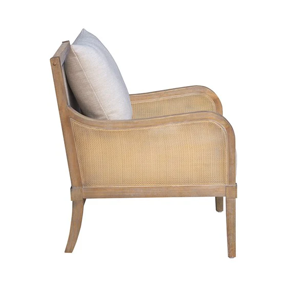 Upholstered Accent Chair with Removable Back Cushion and Curved Arms - Image 6