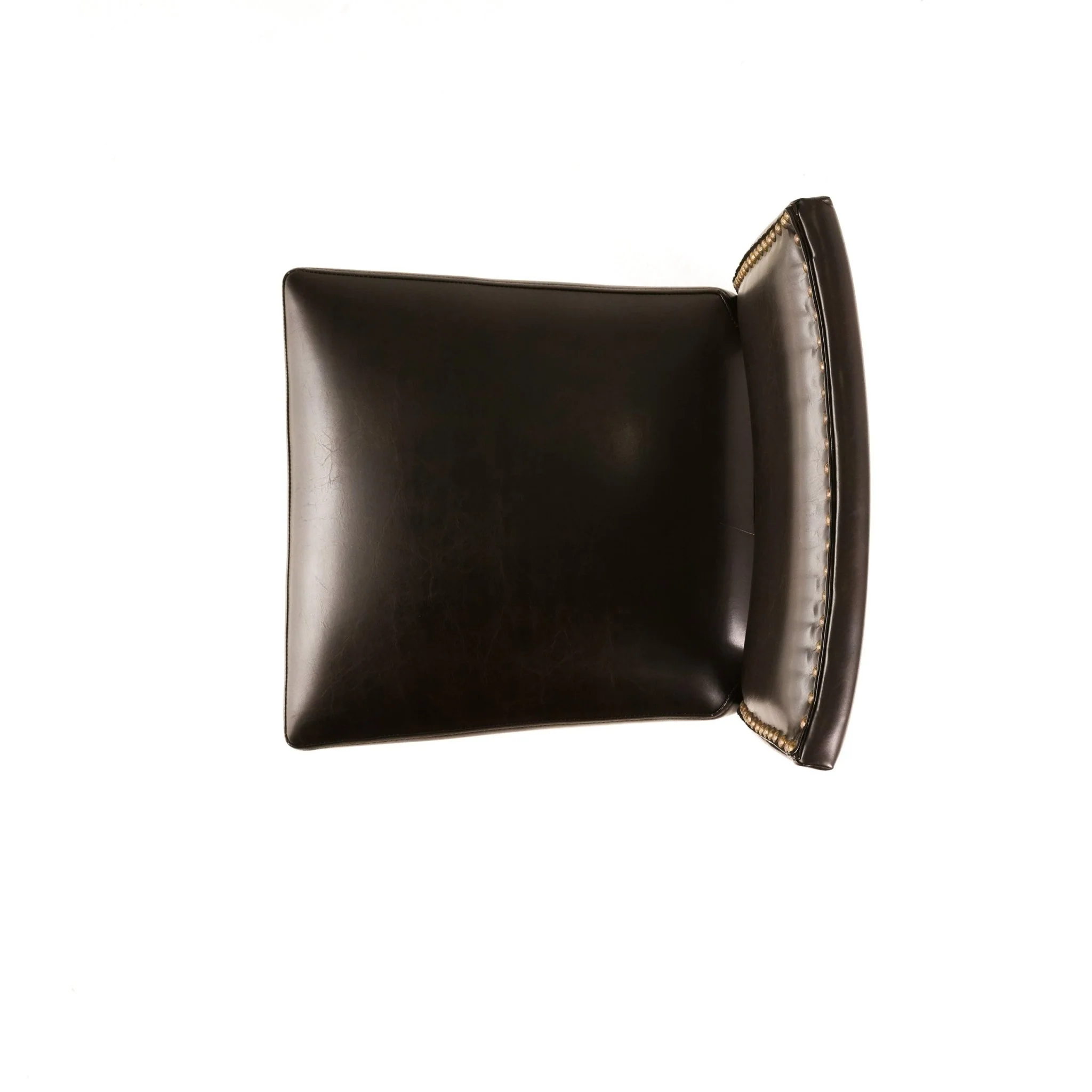 Upholstered Barstool with Open Back and Nail Head Trim - Image 5