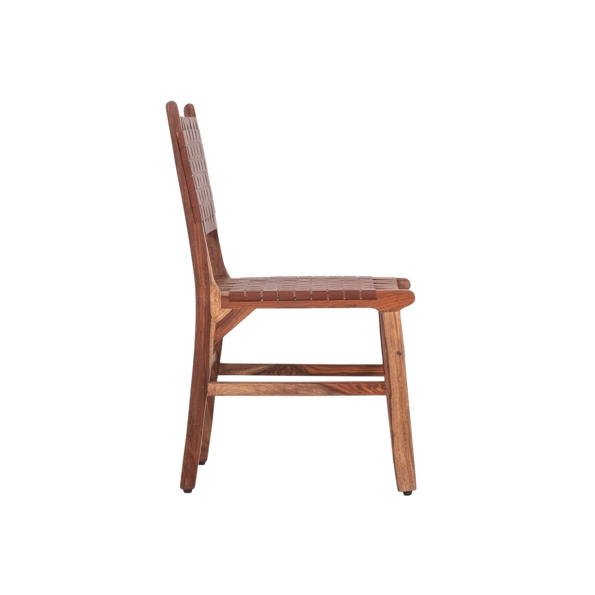 Upholstered Dining Chair with Open Back and Wood Frame, Set of 2 - Image 5