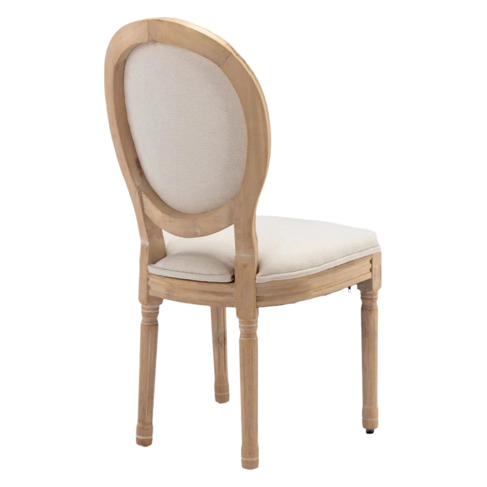 Upholstered Dining Chair with Round Back and Solid Wood Frame, Set of 2 - Image 5
