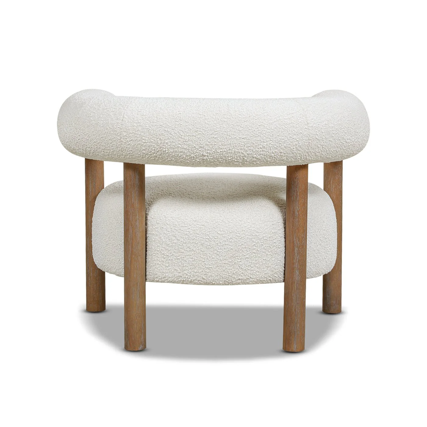 Upholstered Open Back Barrel Chair - Image 5
