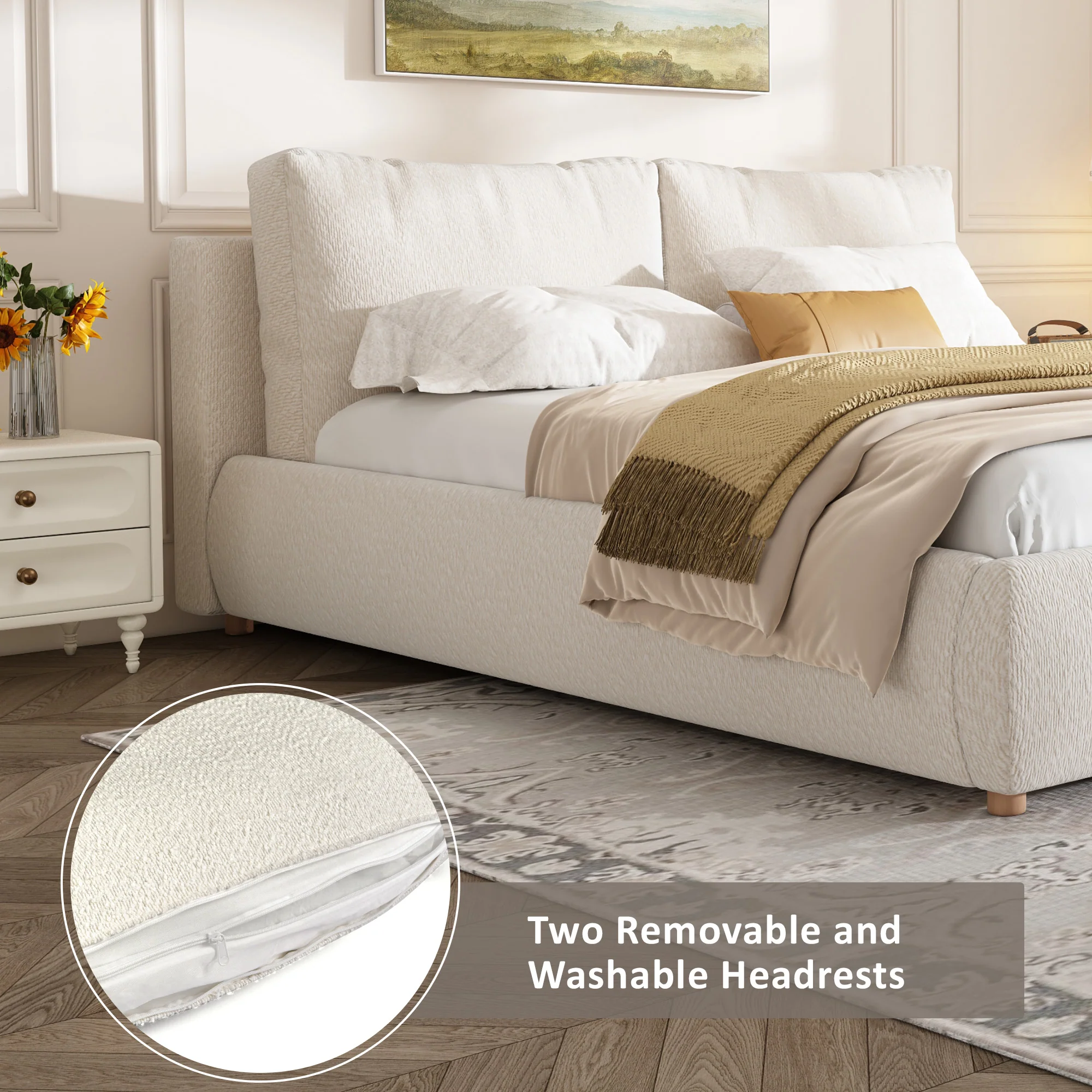 Upholstered Platform Bed - Image 5