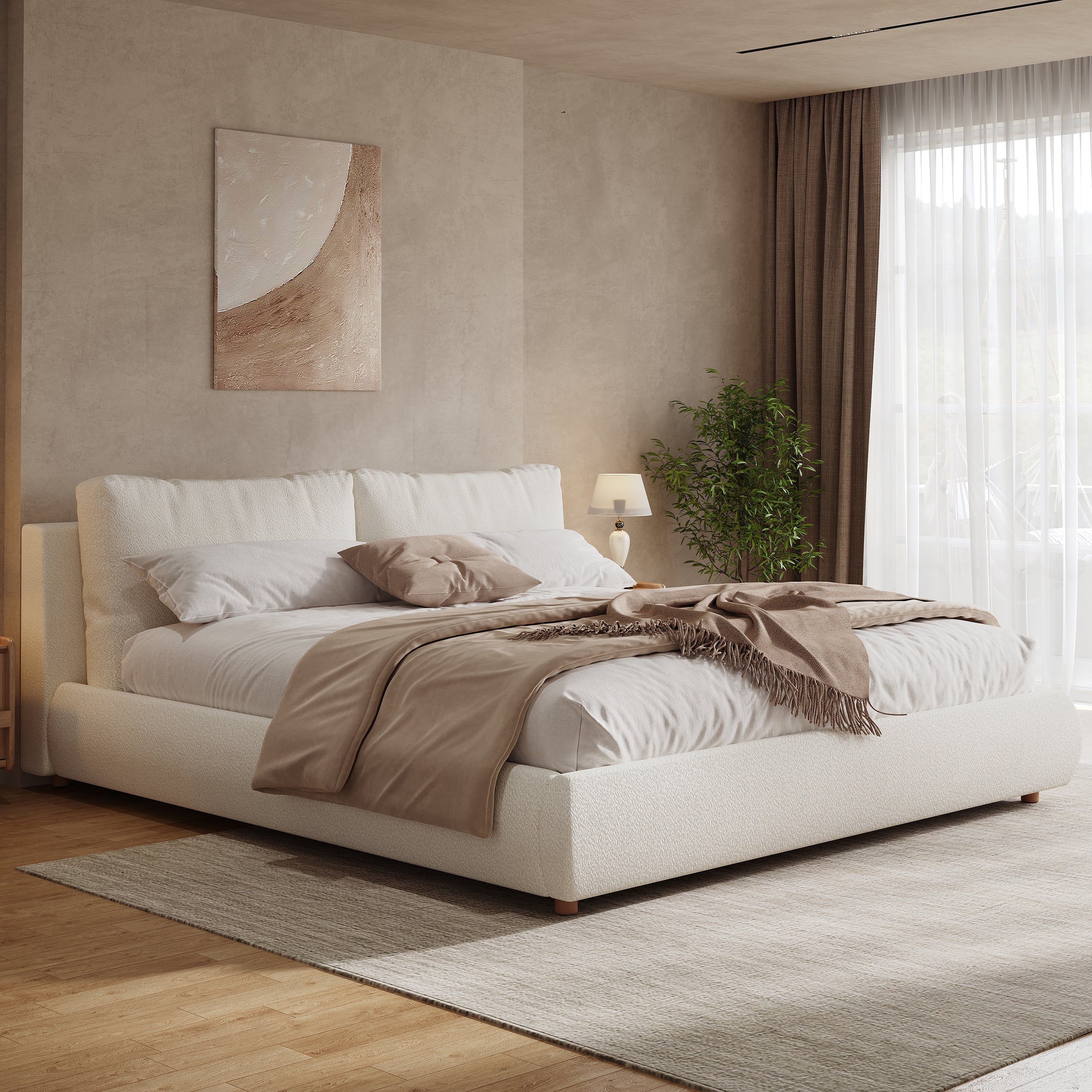 Upholstered Platform Bed - Image 8