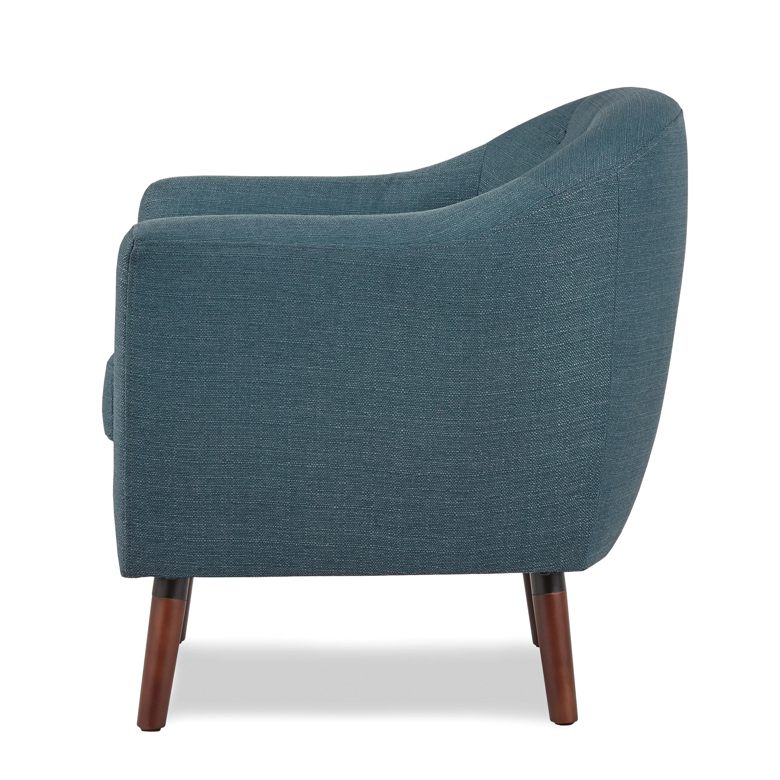 Upholstered Sloped Arm Tufted Club Accent Chair - Image 5
