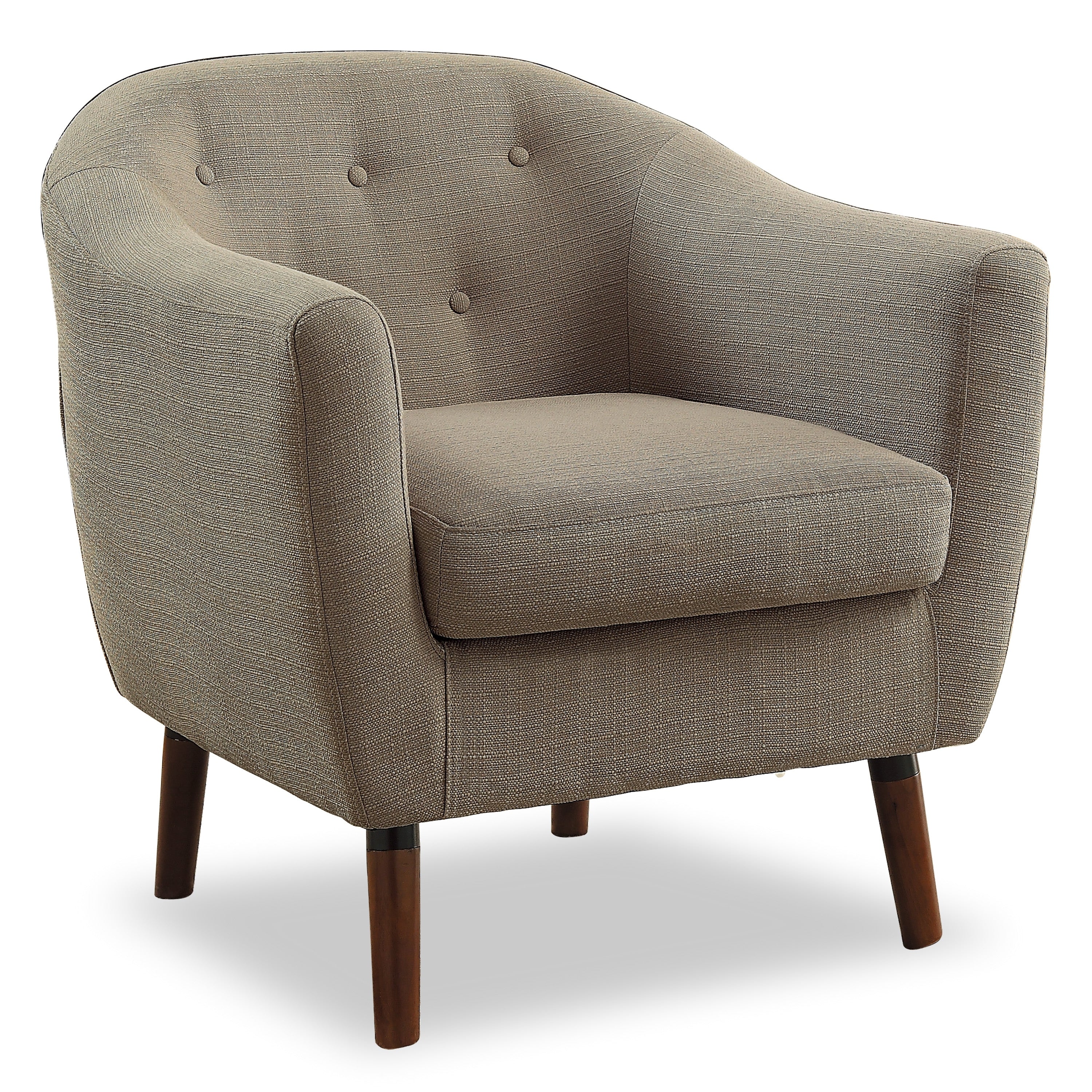 Upholstered Sloped Arm Tufted Club Accent Chair - Image 7