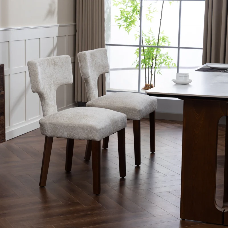 Upholstered T-Back Dining Chairs, Set of 2 - Image 25