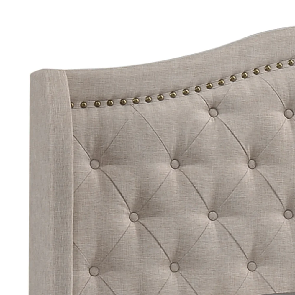 Upholstered Wingback Bed - Image 5