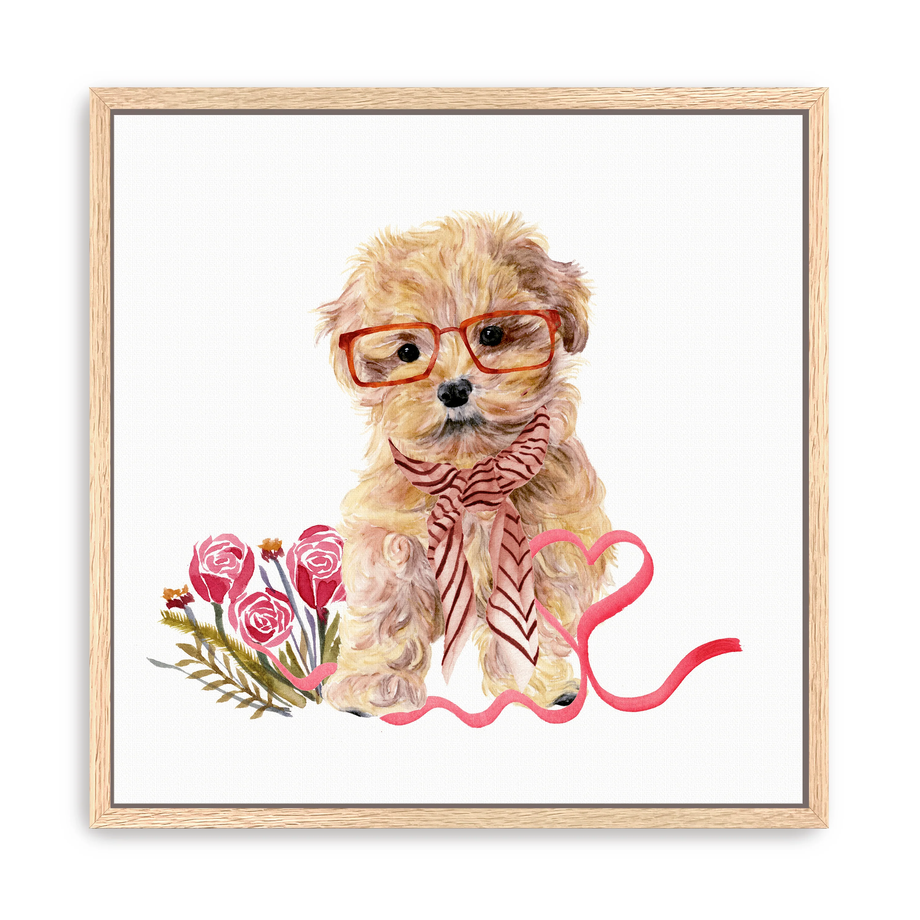 Valentine Puppy II Canvas Giclee