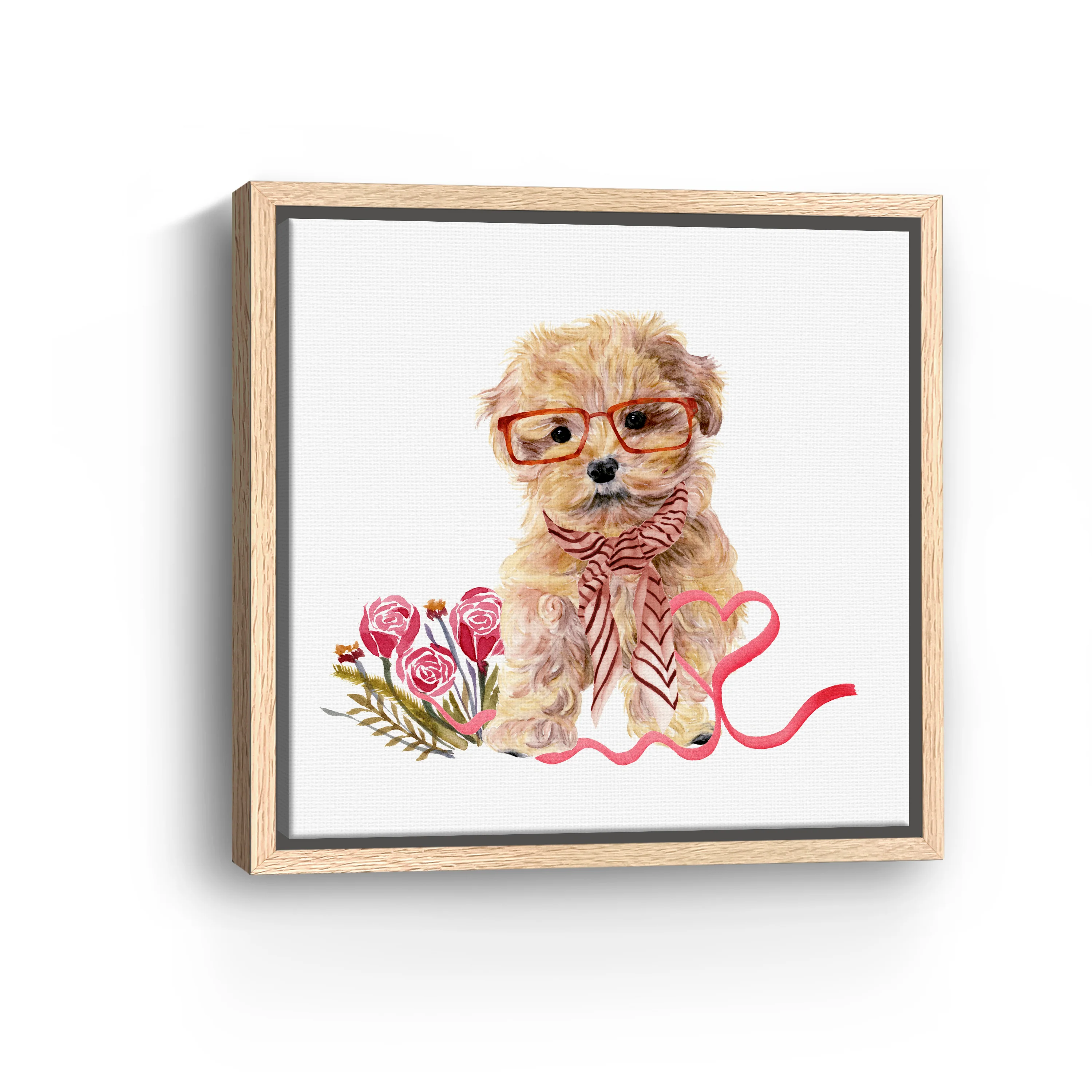 Valentine Puppy II Canvas Giclee - Image 3
