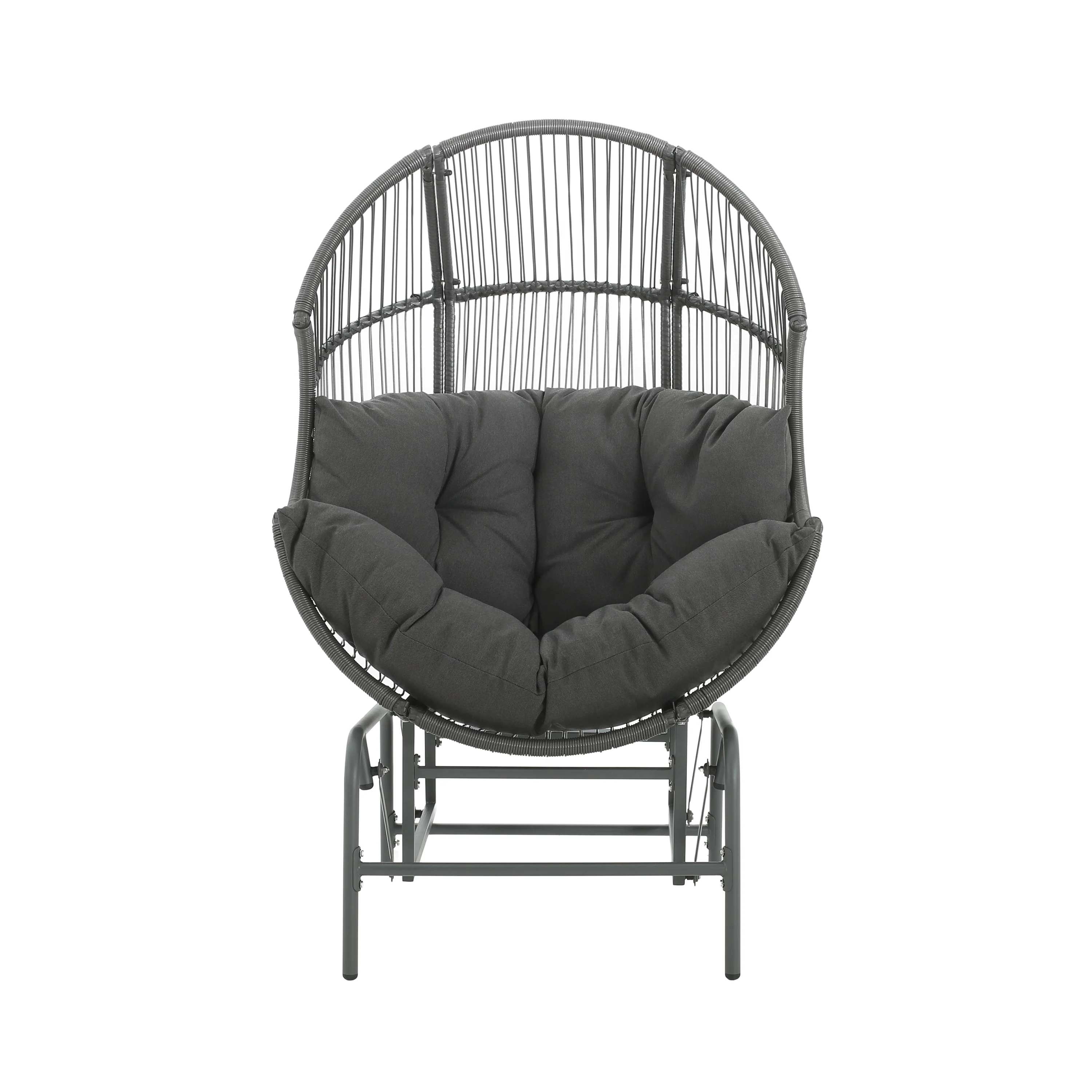 Variscite Outdoor Wicker Glider Chair with Cushion Seat - Image 15