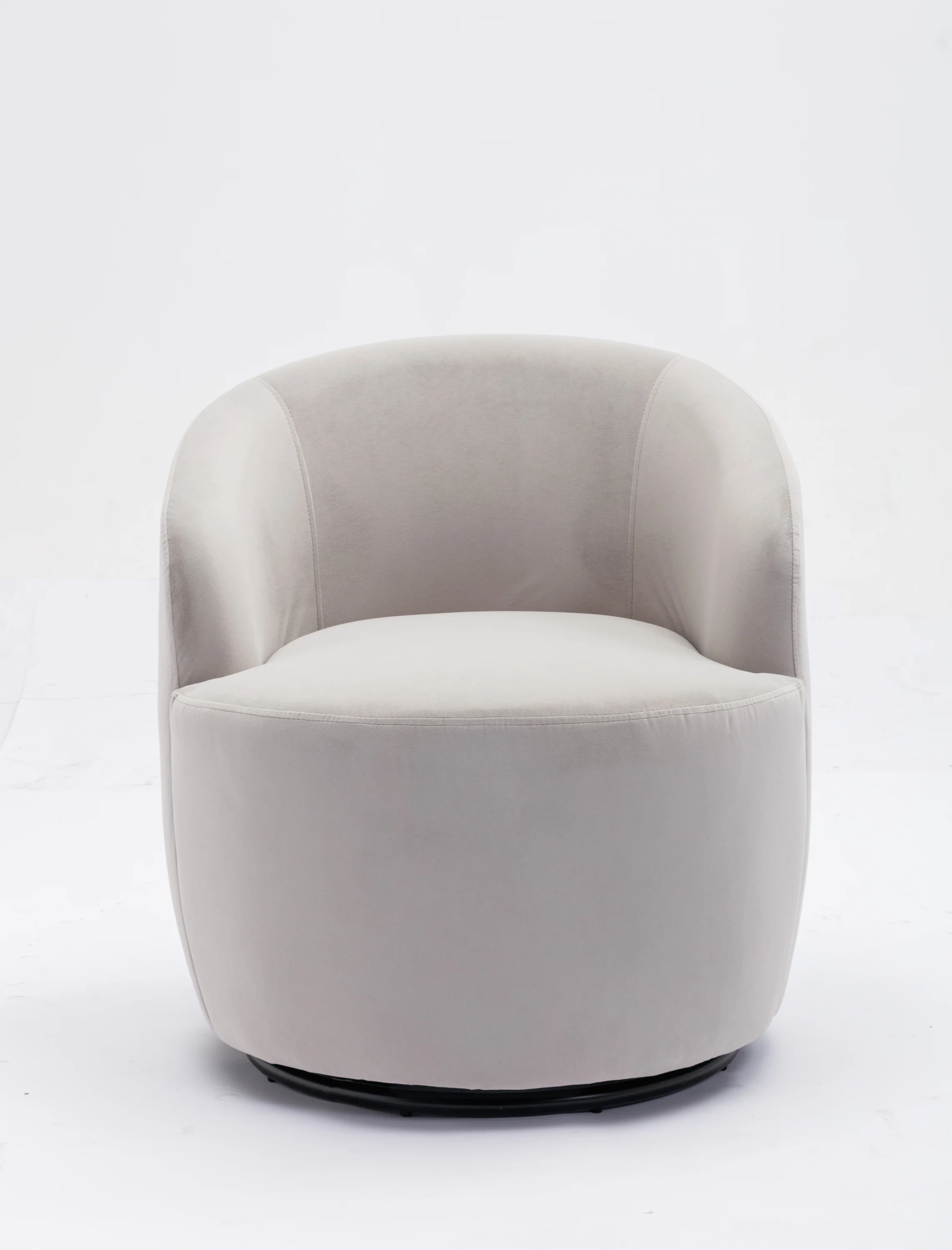 Swivel Barrel Accent Chair with Velvet Fabric - Image 16