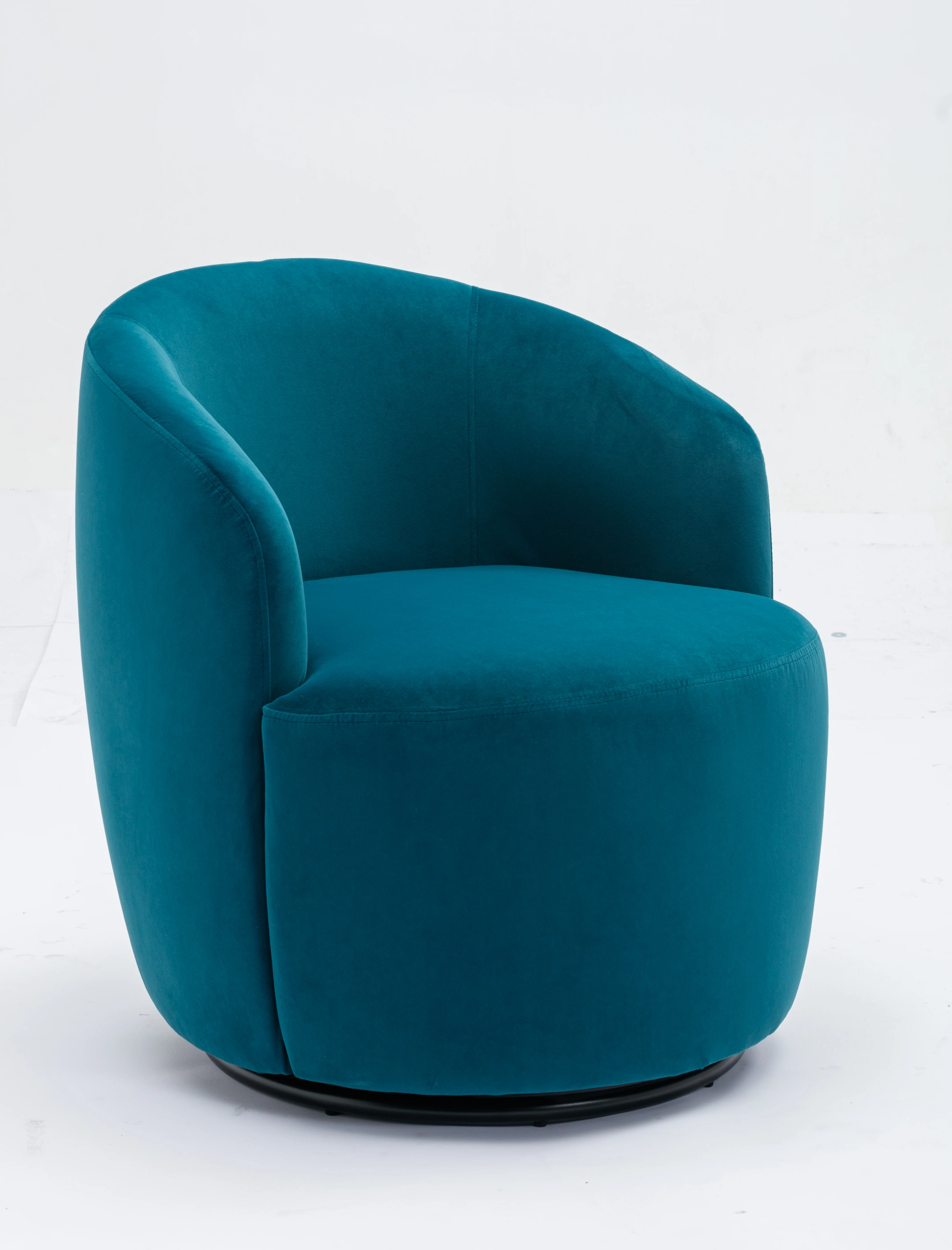 Swivel Barrel Accent Chair with Velvet Fabric - Image 65