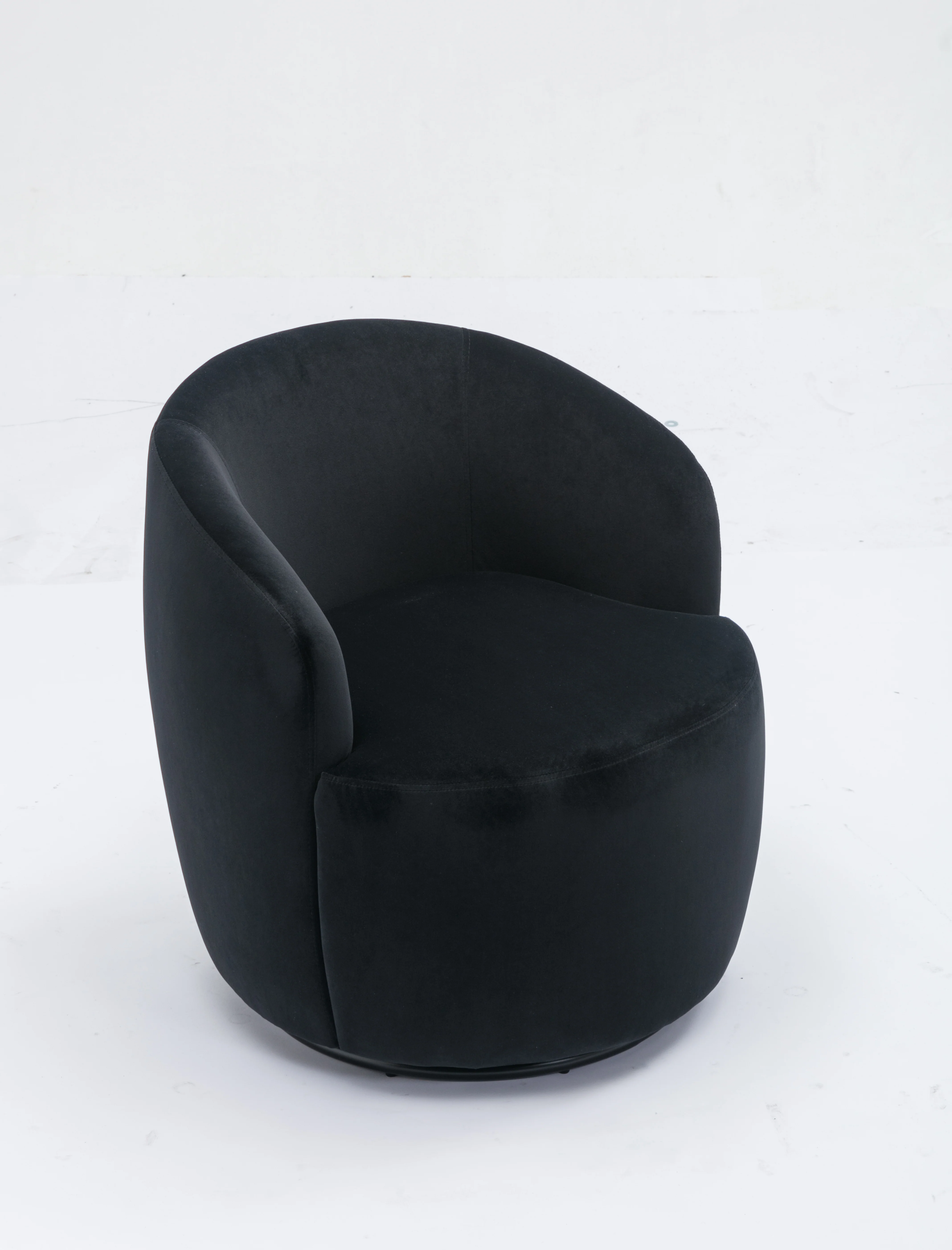 Swivel Barrel Accent Chair with Velvet Fabric - Image 82