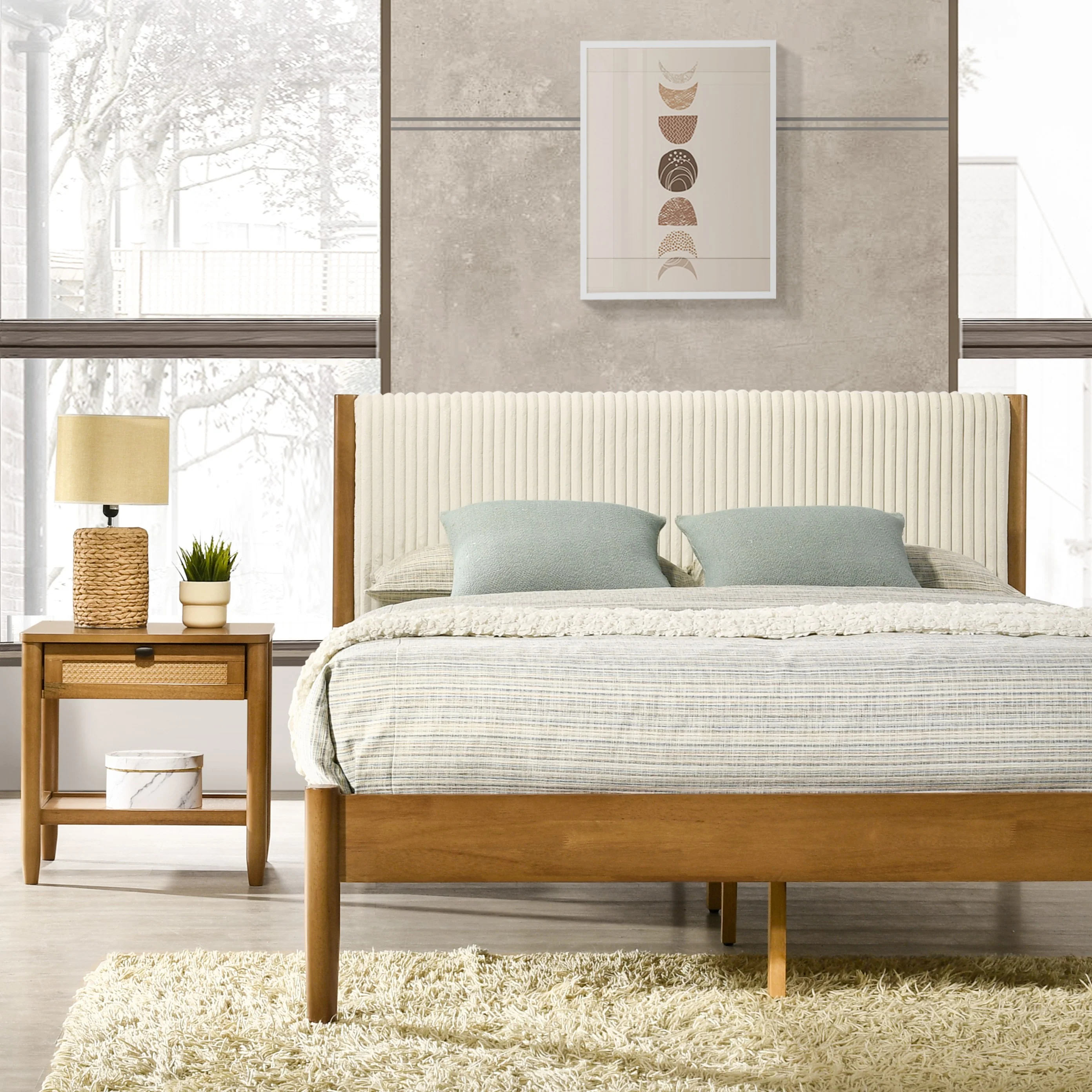 Vichy 3-Piece Rubberwood Queen Bedroom Set - Image 4