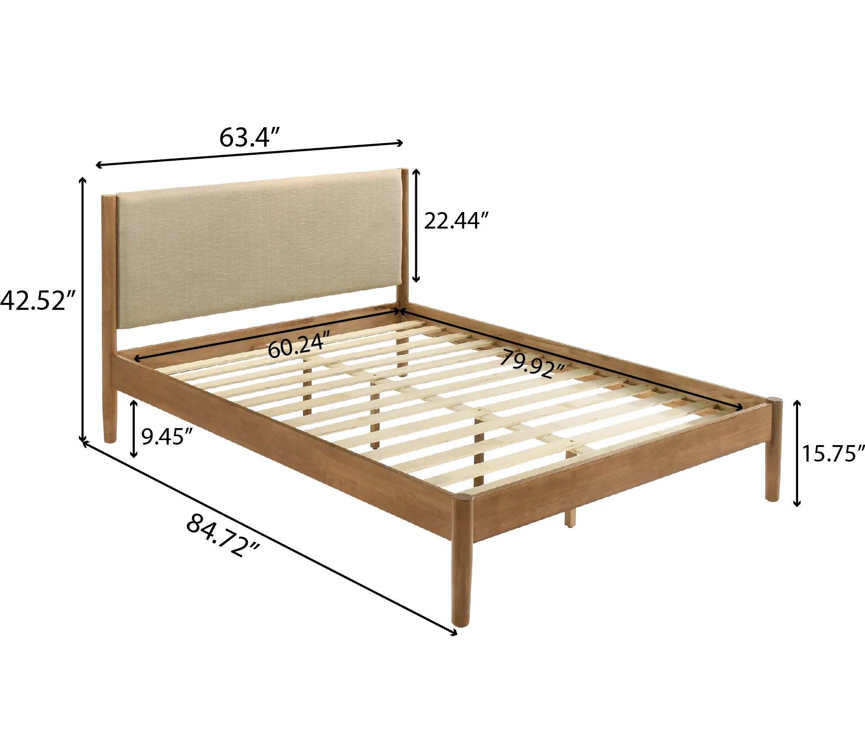 Vichy 4-Piece Rubberwood Queen Bedroom Set - Image 12