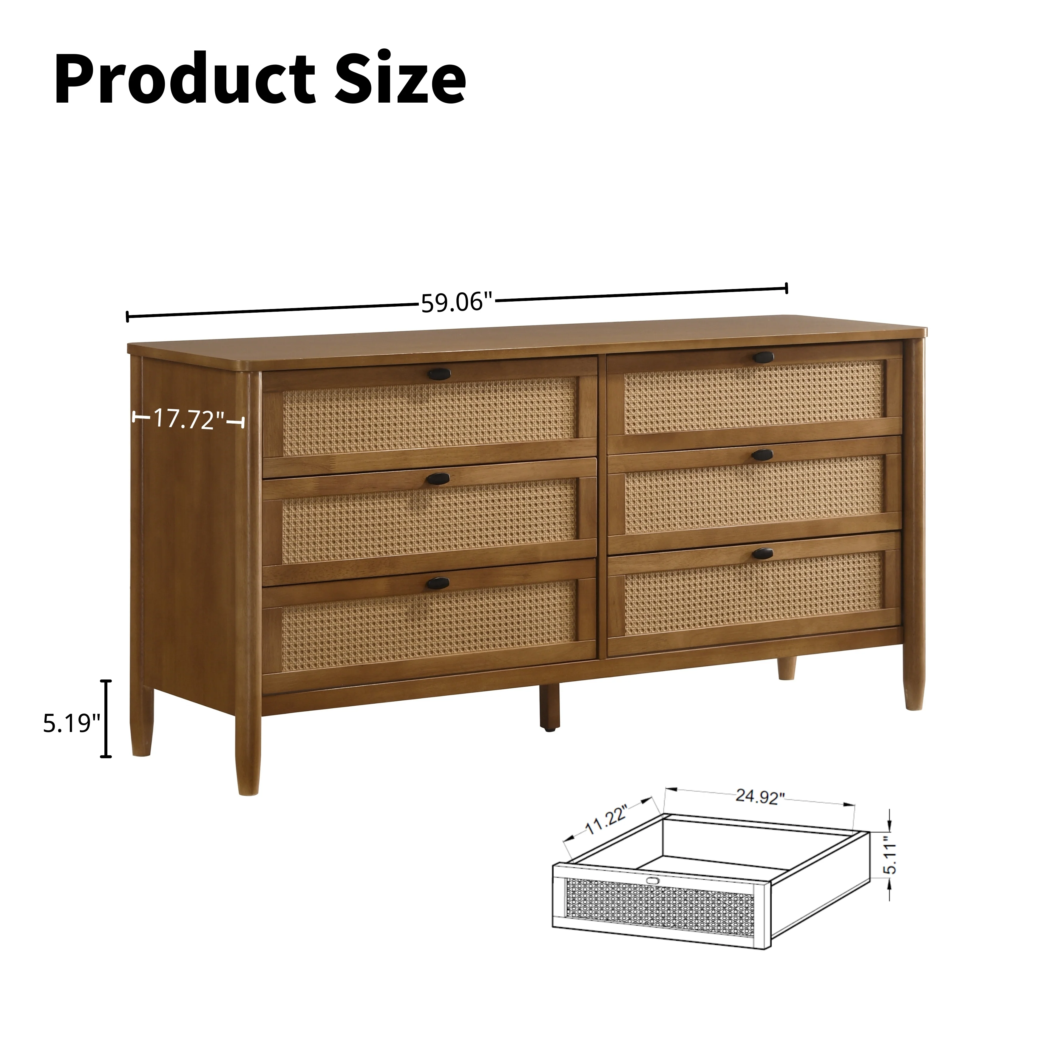 Vichy 6-Piece Rubberwood Bedroom Set - Image 13