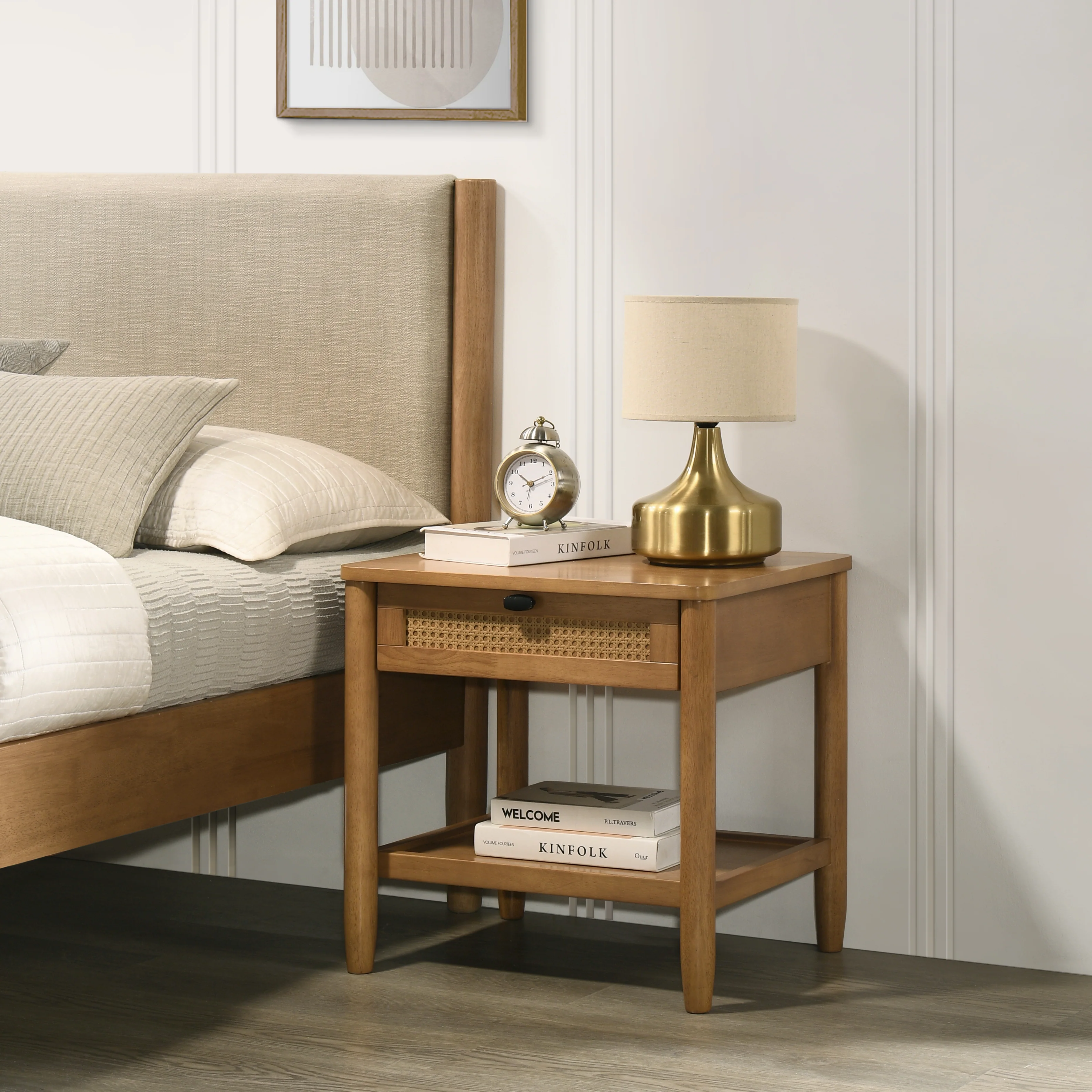 Vichy 6-Piece Rubberwood Queen Bedroom Set - Image 8