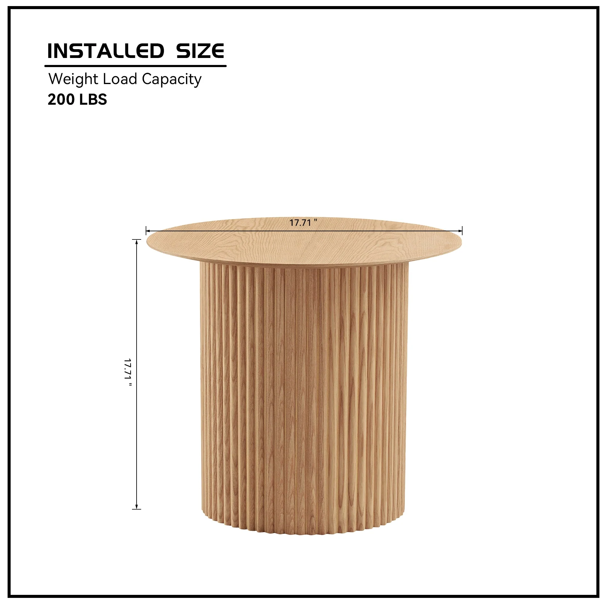 Volet 17.71" Round Side Table with Wave Pattern Base - Image 10