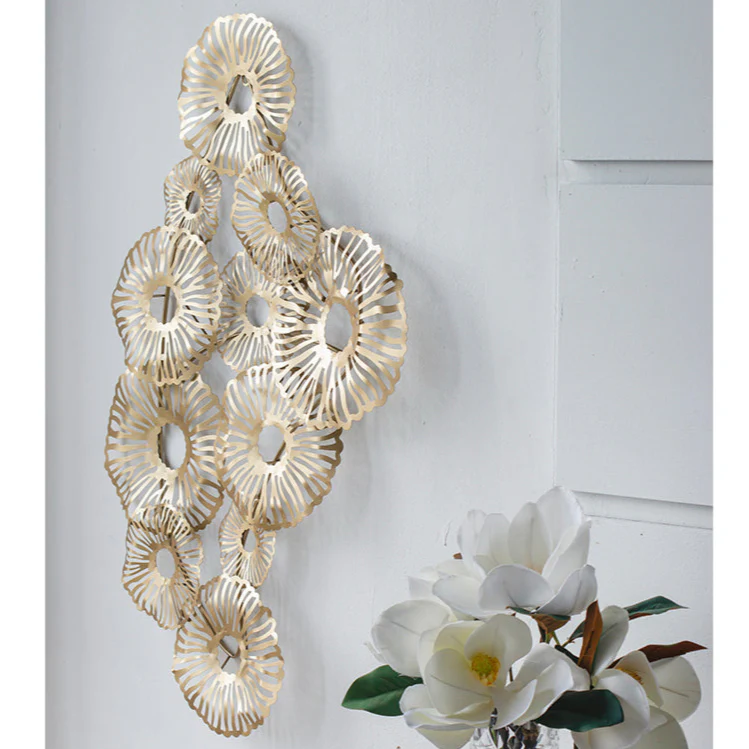 Wall Decor with Iron Frame and Coral Design - Image 2