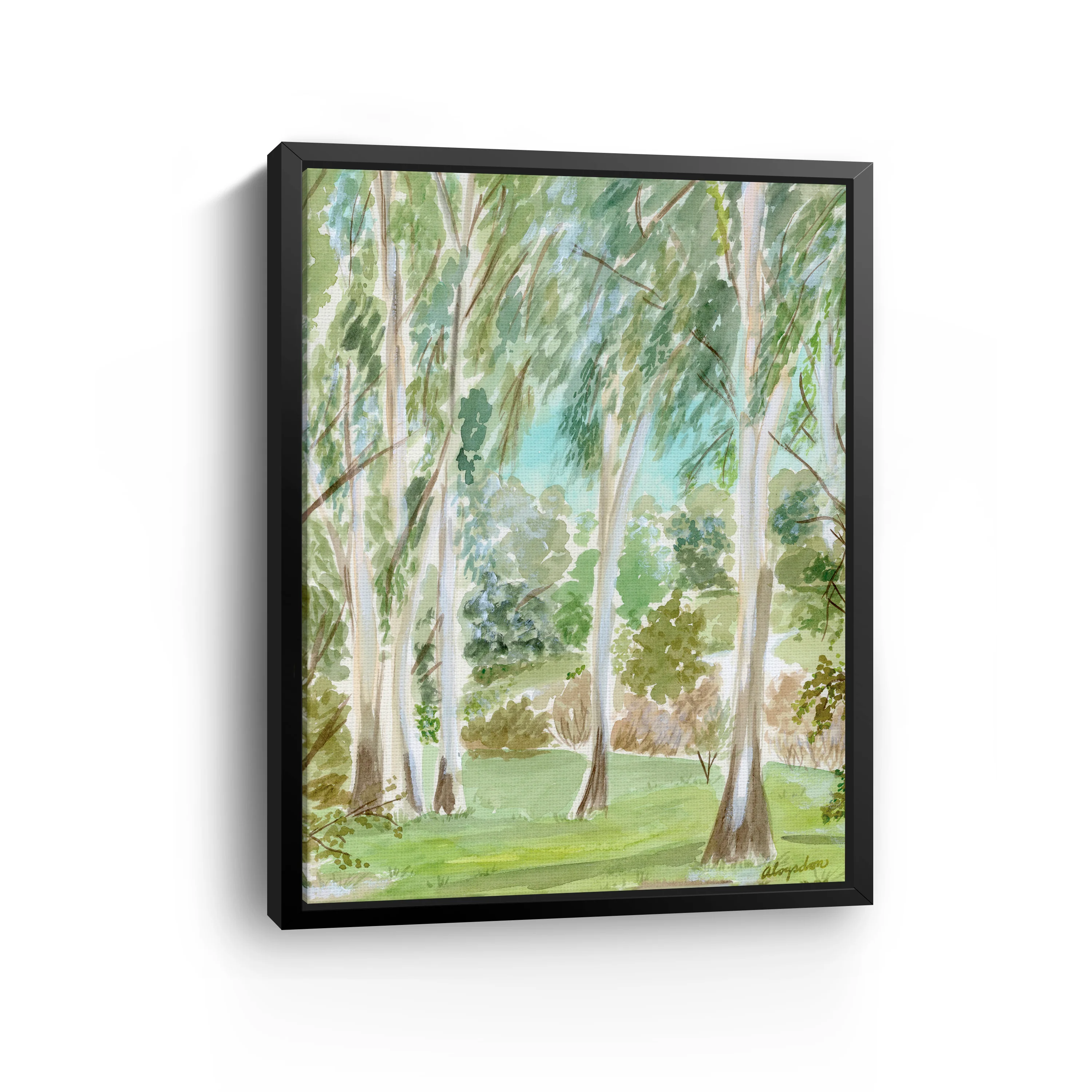 Watercolor Ojai Eucalyptus Canvas Giclee - Image 6
