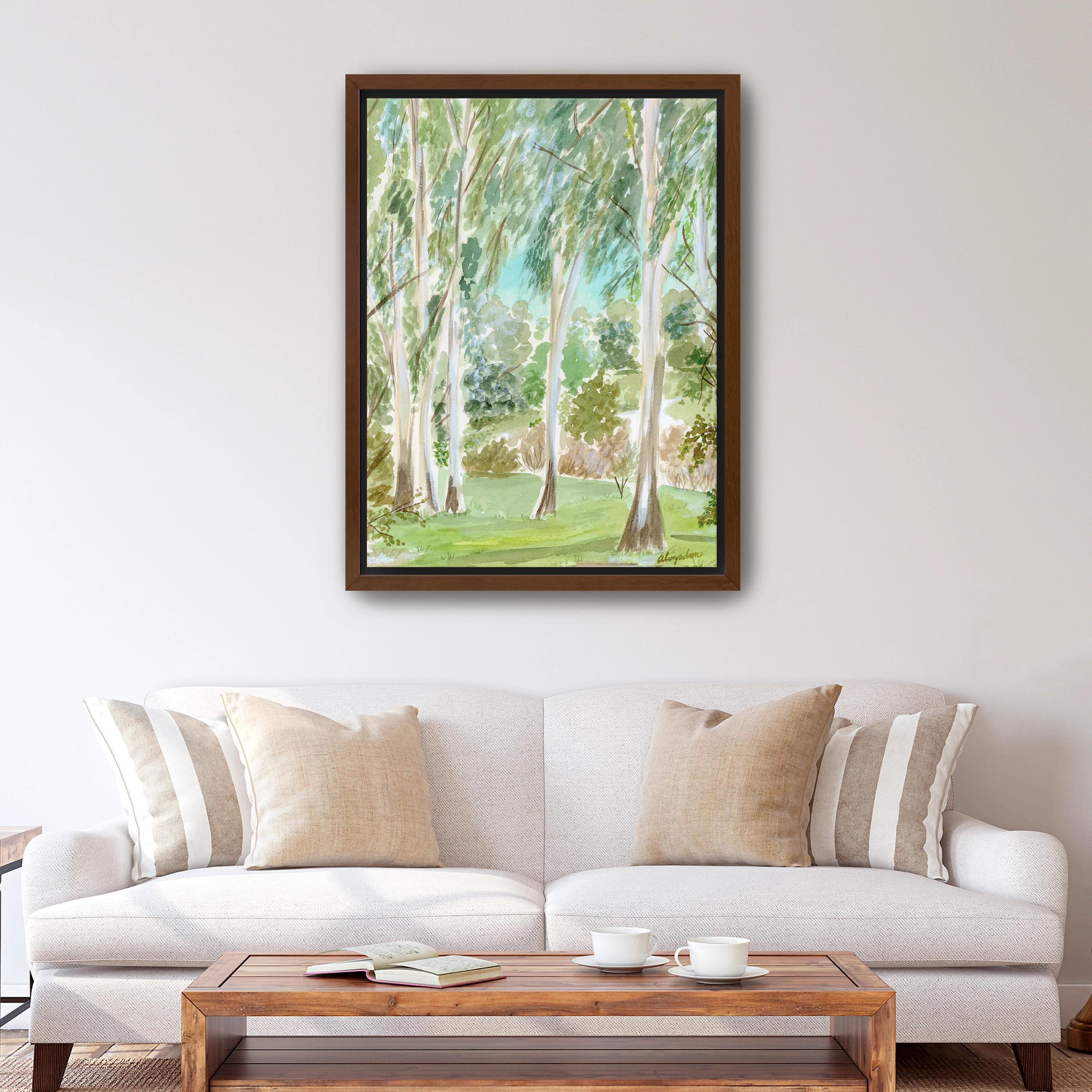 Watercolor Ojai Eucalyptus Canvas Giclee - Image 8