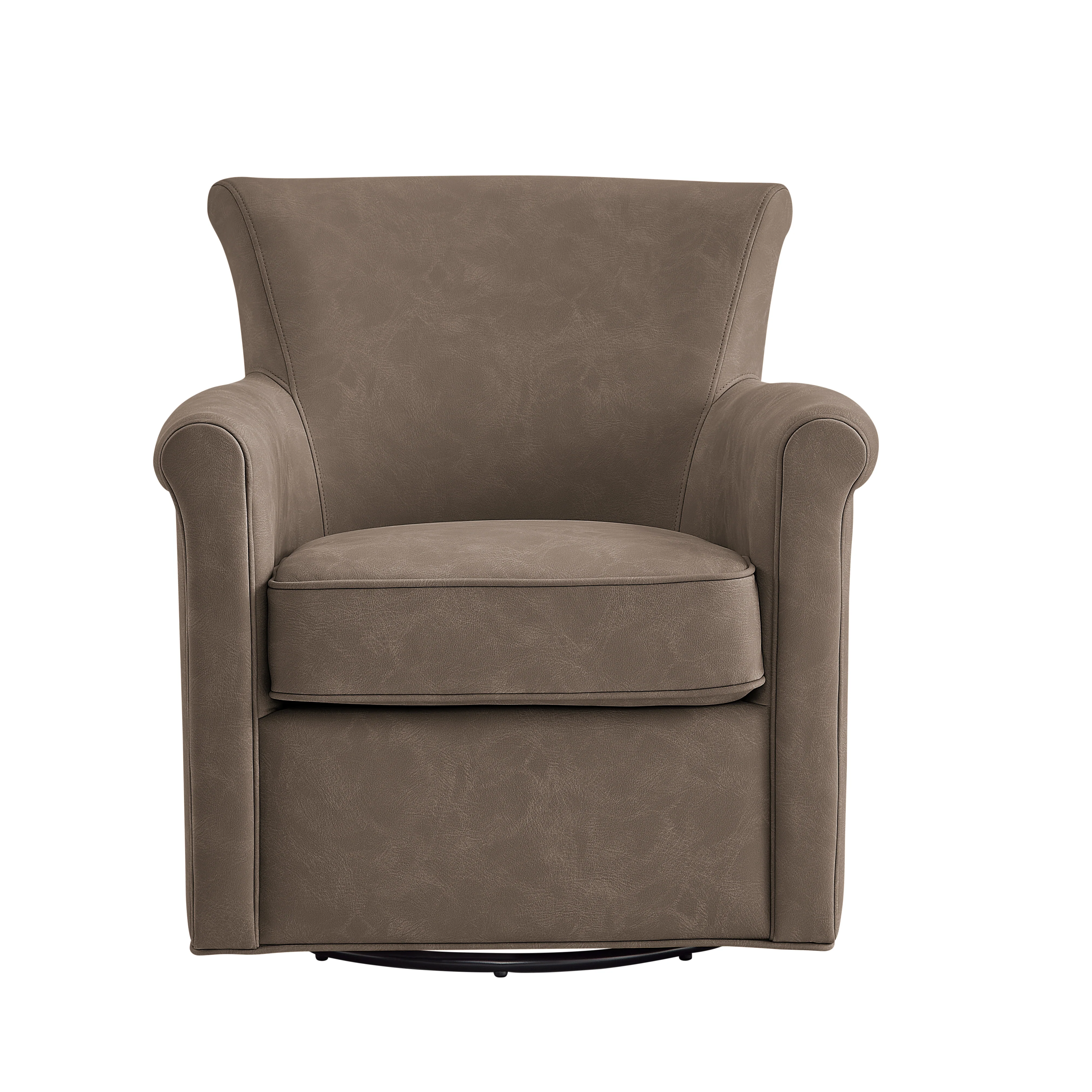Westly Faux Leather Swivel Accent Chair - Image 14