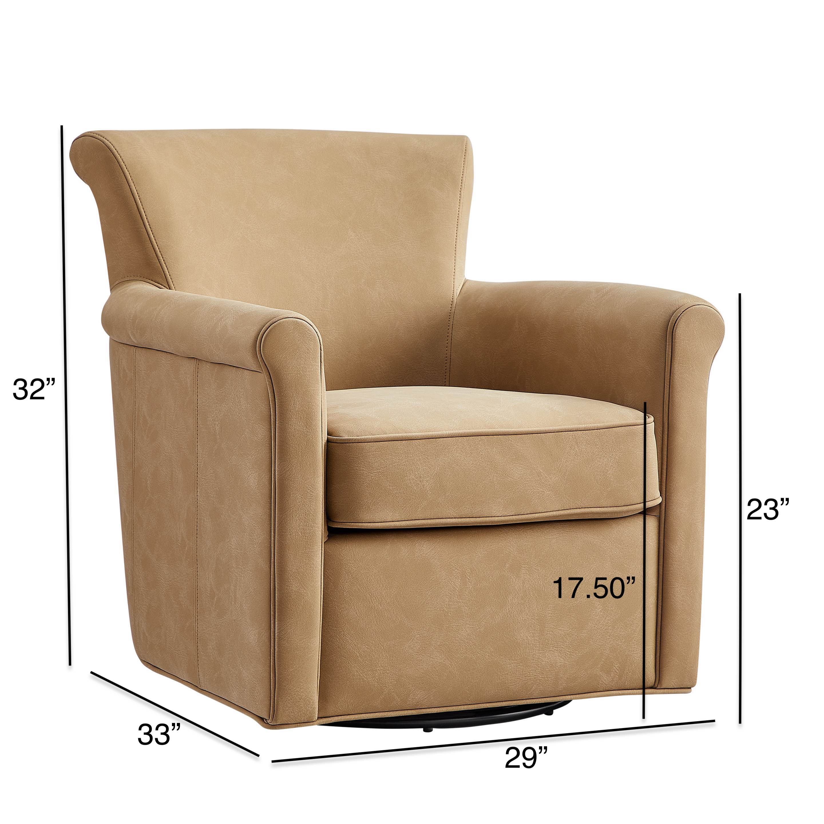 Westly Faux Leather Swivel Accent Chair - Image 34