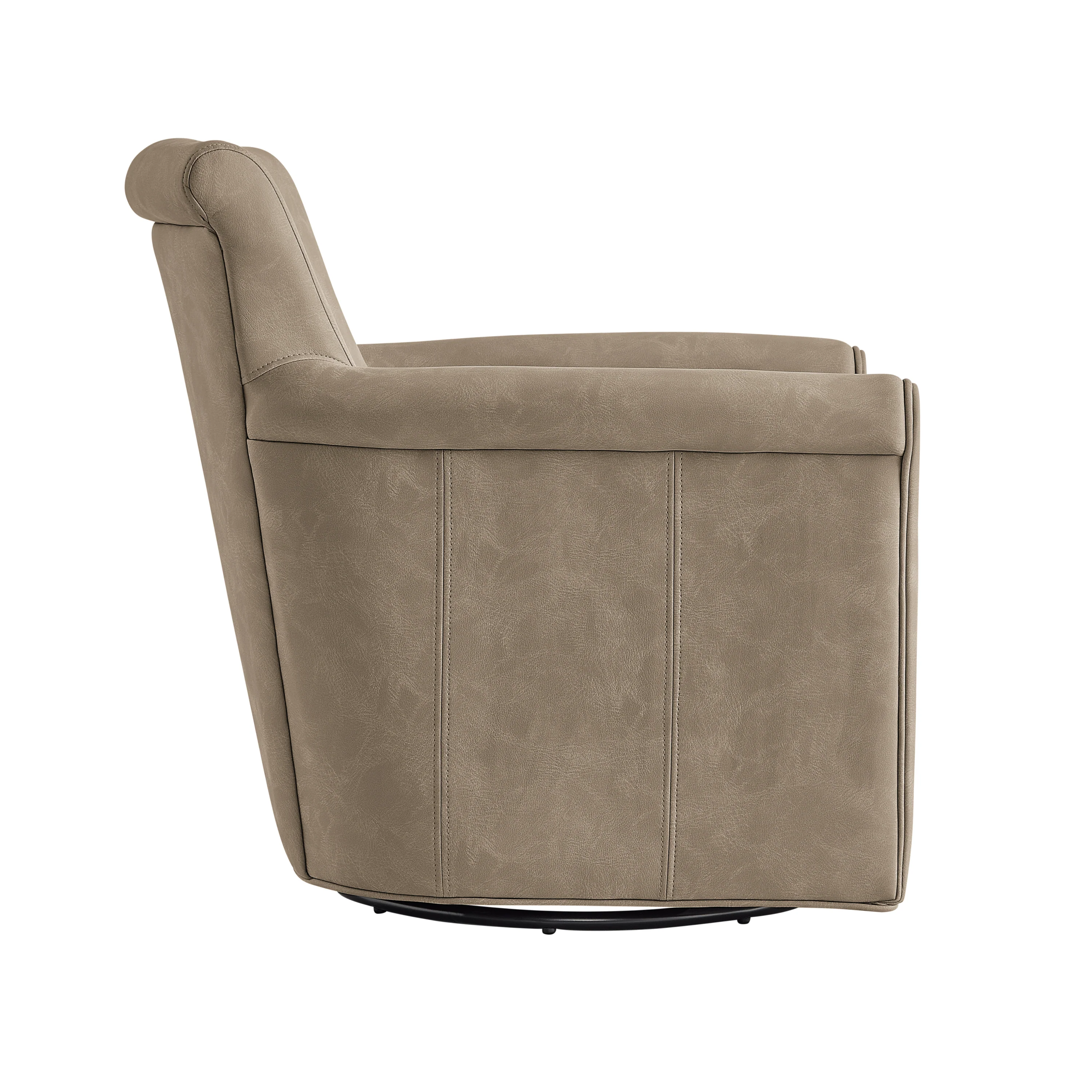 Westly Faux Leather Swivel Accent Chair - Image 4