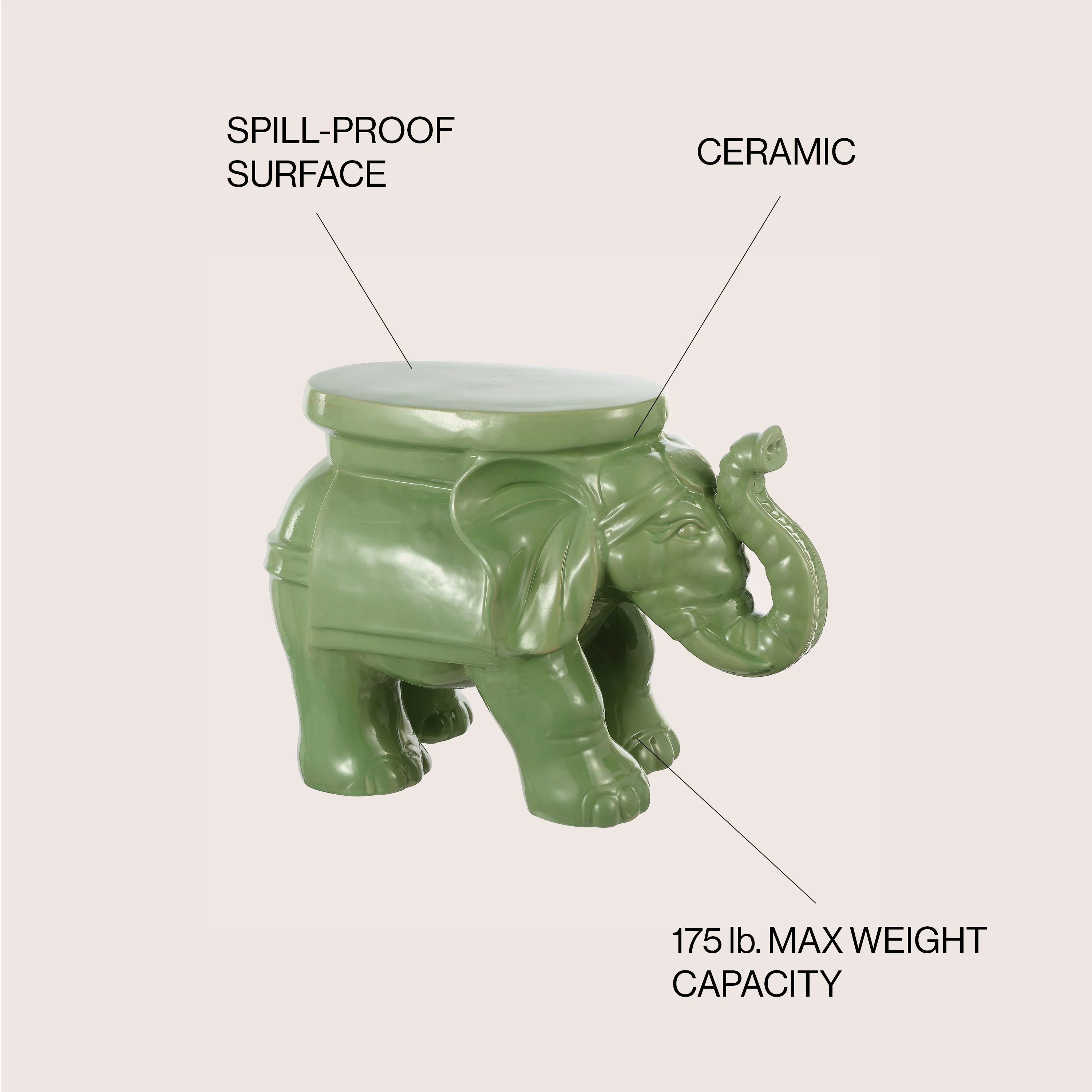 White Ceramic Garden Stool - Image 31