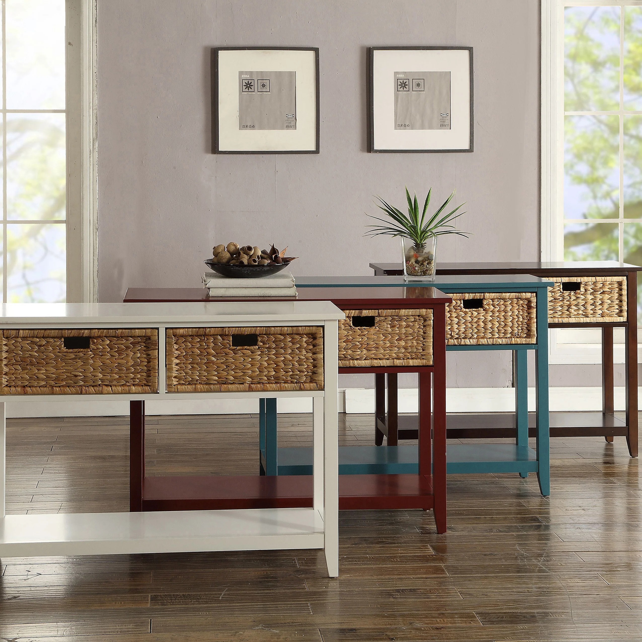 White Console Table with 2-Drawer - Image 5